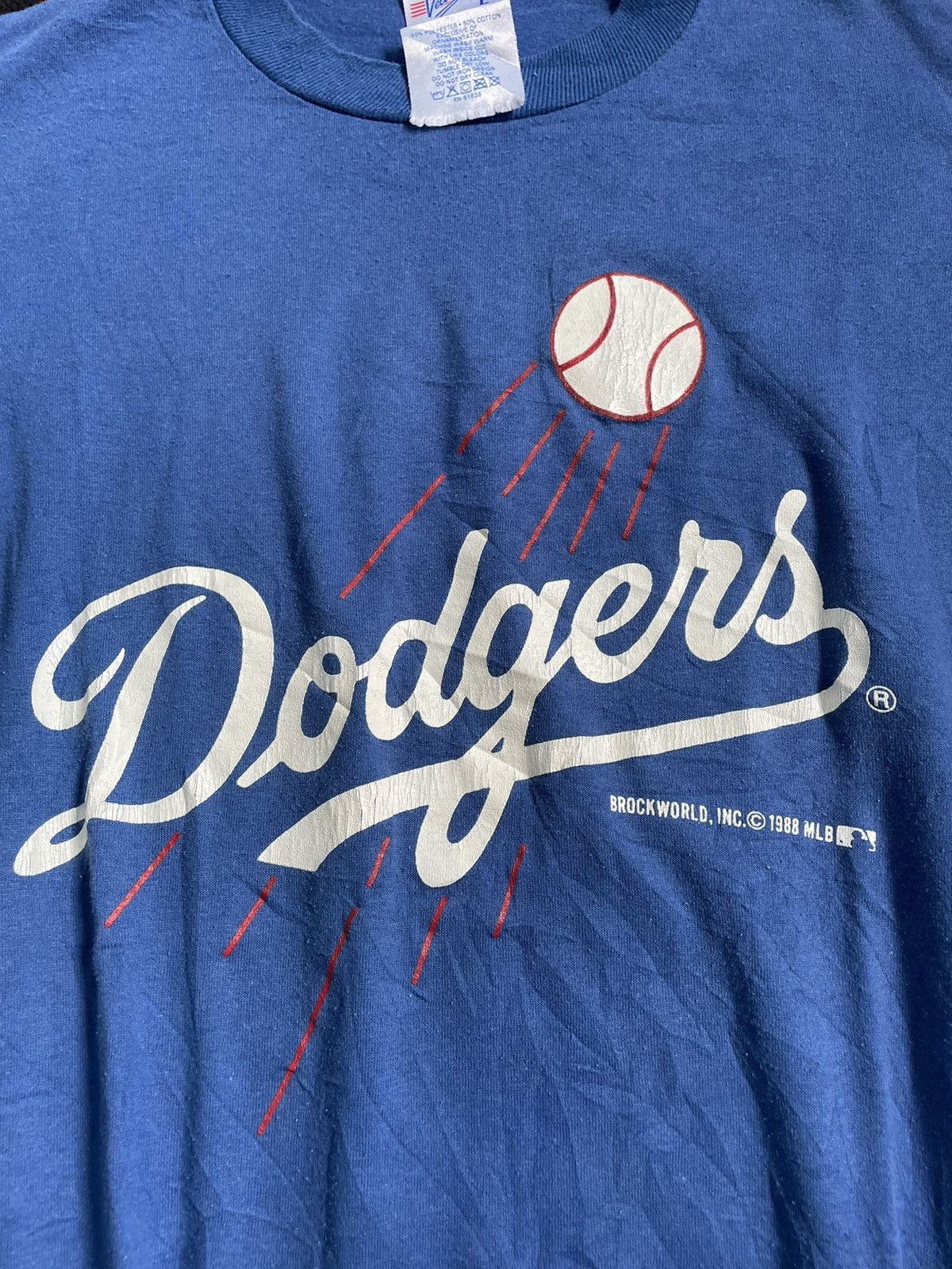 MLB Vintage MLB Dodgers Baseball Team 1988 Blue T-shirt Size US L / EU 52-54 / 3 - 3 Thumbnail