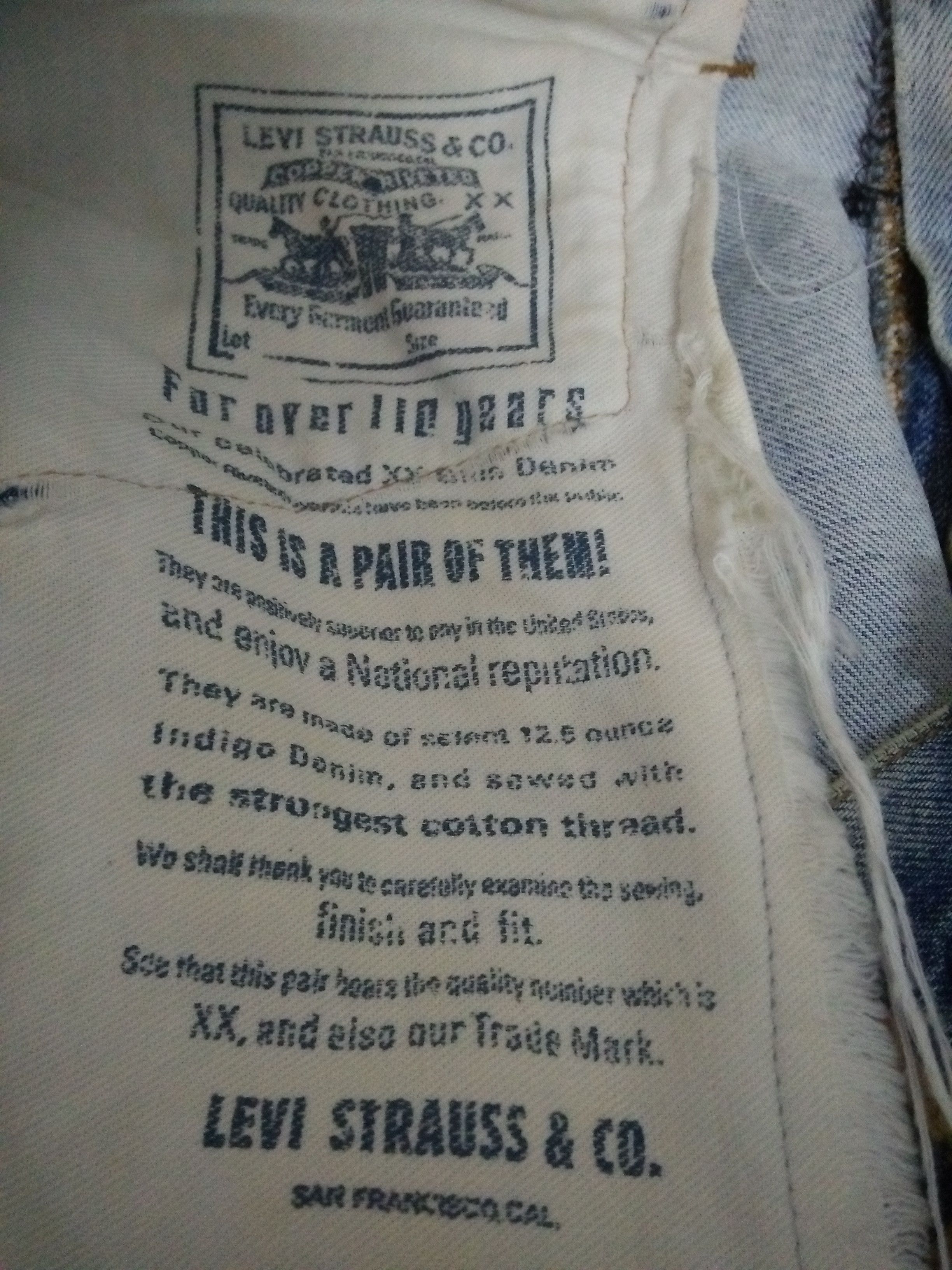 Levi's 90s LEVIS 501 DENIM BIG E SELVEDGE USA 555 (B212) Size US 30 / EU 46 - 14 Thumbnail