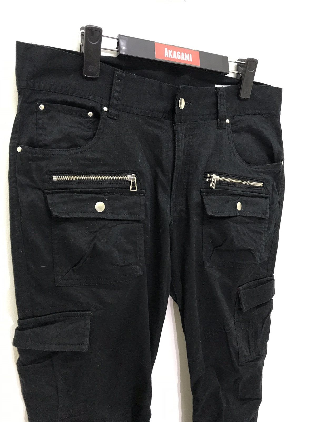 Japanese Brand Semantic Design Cargo Cropped Pant Black Slim Stretch Size US 34 / EU 50 - 1 Thumbnail