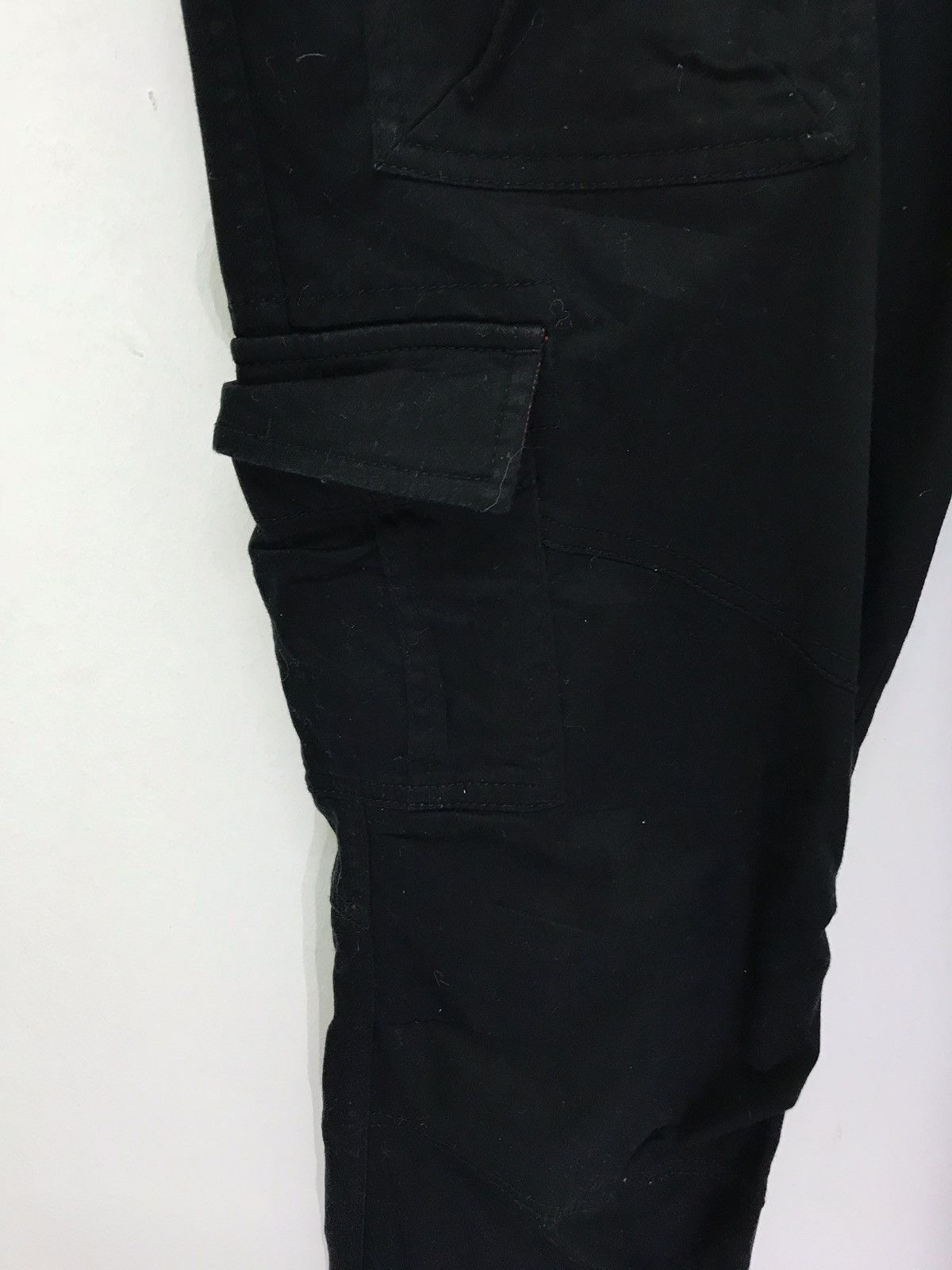 Japanese Brand Semantic Design Cargo Cropped Pant Black Slim Stretch Size US 34 / EU 50 - 5 Thumbnail
