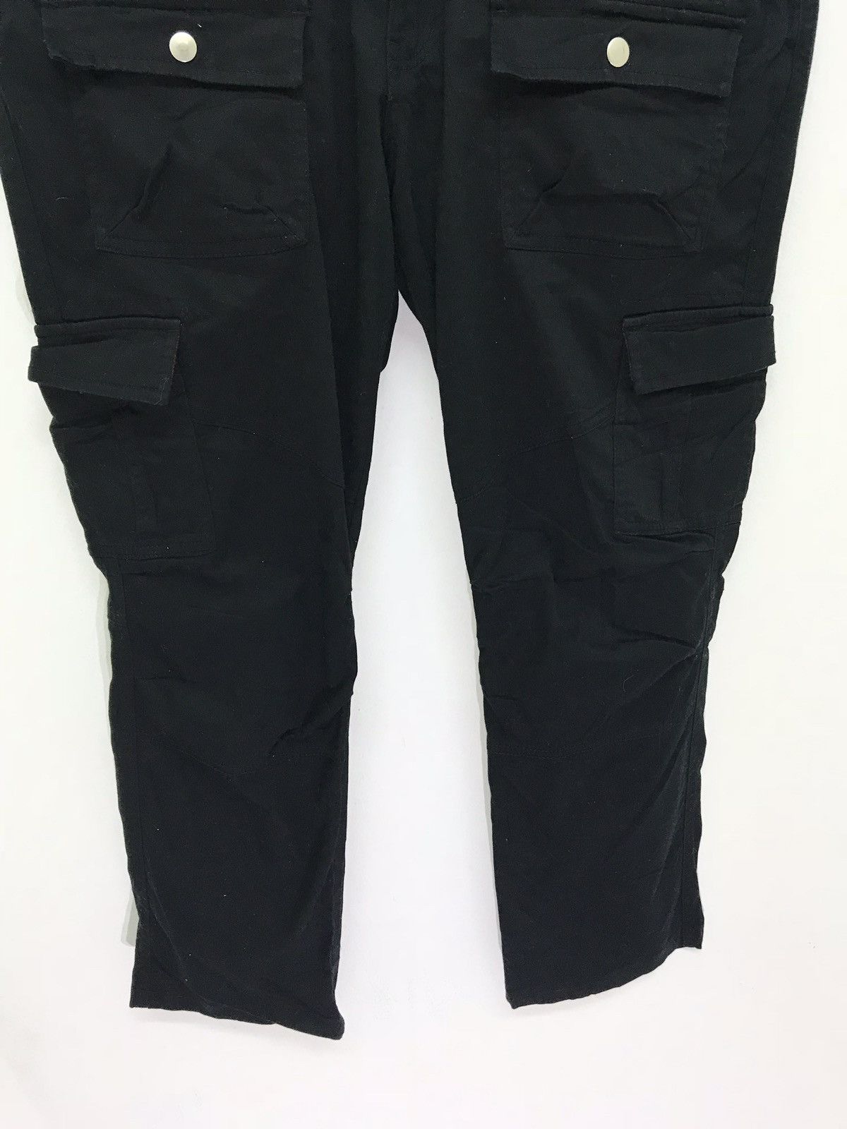 Japanese Brand Semantic Design Cargo Cropped Pant Black Slim Stretch Size US 34 / EU 50 - 3 Thumbnail
