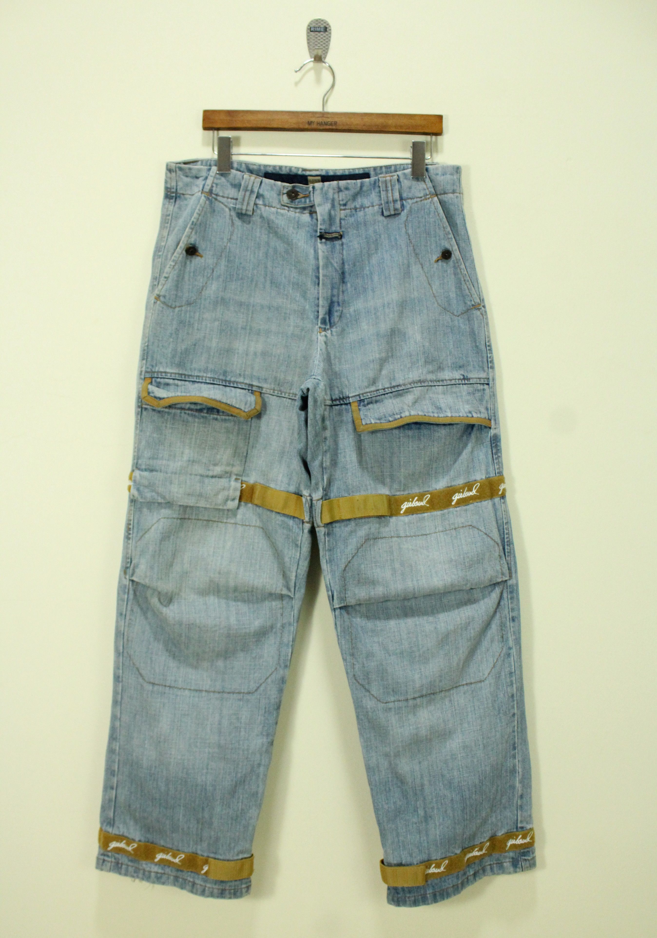 Marithe + Francois Girbaud BAGGY 🔥 Vintage Marithe Francois Girbaud Denim Strap Bondage Size US 34 / EU 50 - 1 Thumbnail