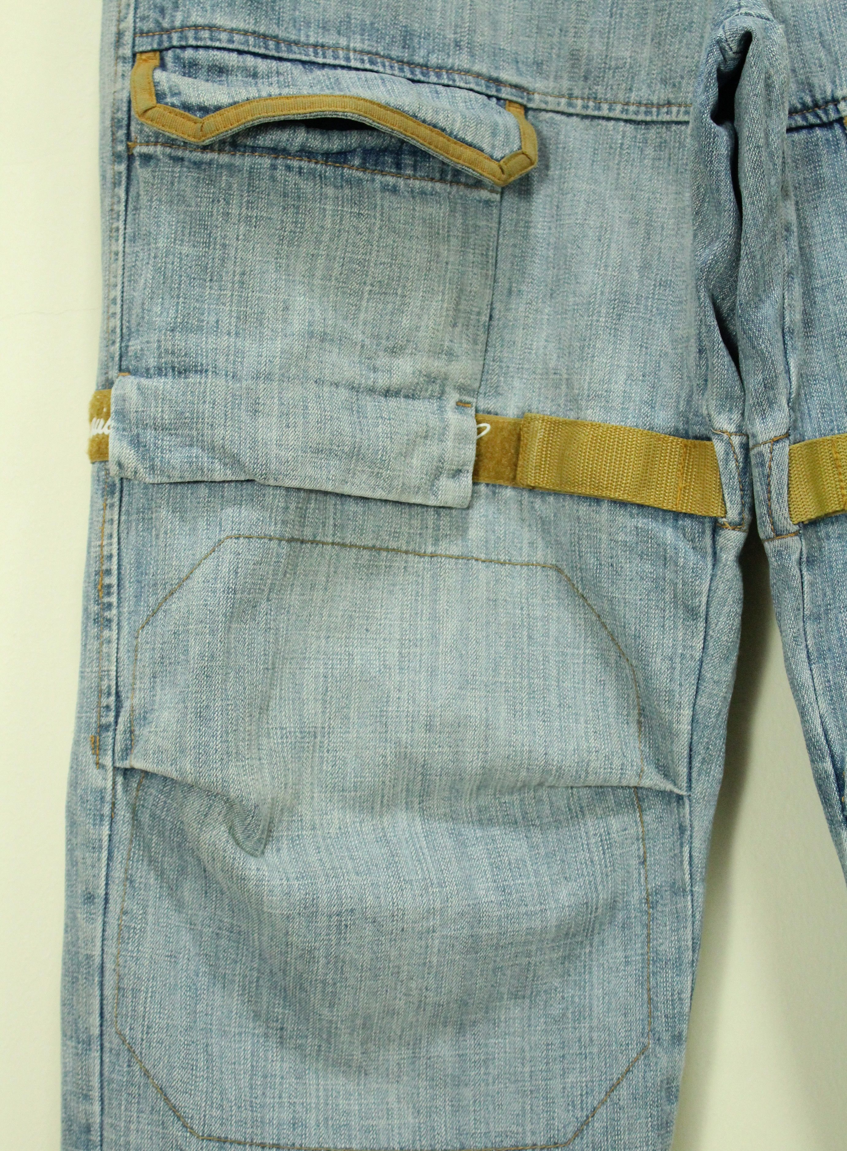 Marithe + Francois Girbaud BAGGY 🔥 Vintage Marithe Francois Girbaud Denim Strap Bondage Size US 34 / EU 50 - 5 Thumbnail