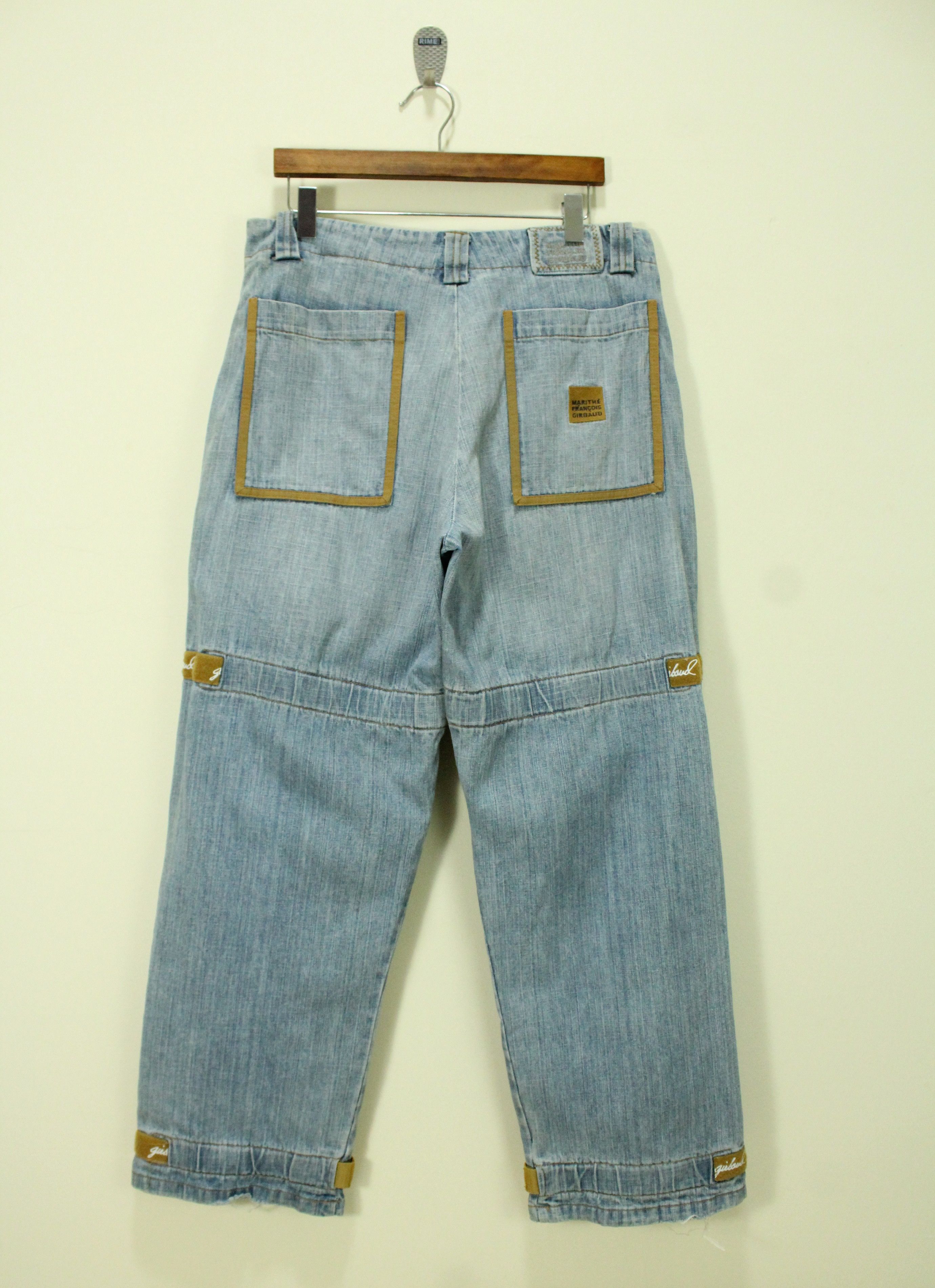 Marithe + Francois Girbaud BAGGY 🔥 Vintage Marithe Francois Girbaud Denim Strap Bondage Size US 34 / EU 50 - 7 Thumbnail