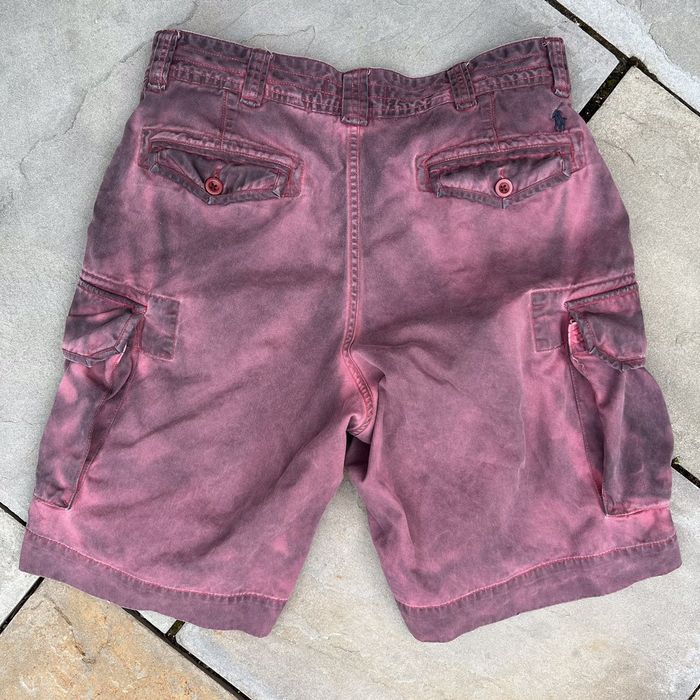 Ralph Lauren Y2K Reworked Overdyed Cargo Utility Shorts Distressed