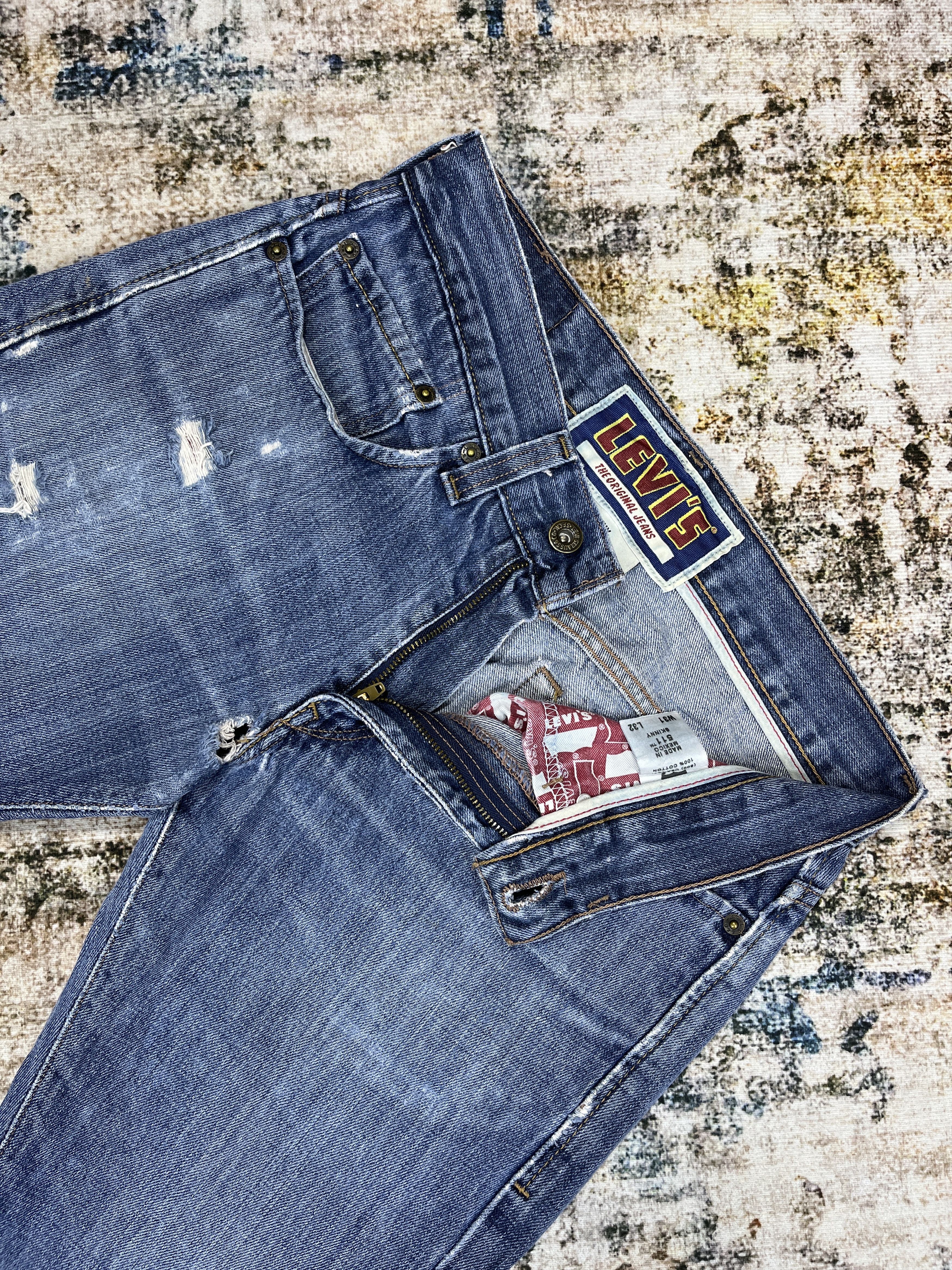 Levi's × Vintage Blue Distressed Vintage Levi's 511 Jeans 30×32 Denim - J146 Size US 30 / EU 46 - 7 Thumbnail