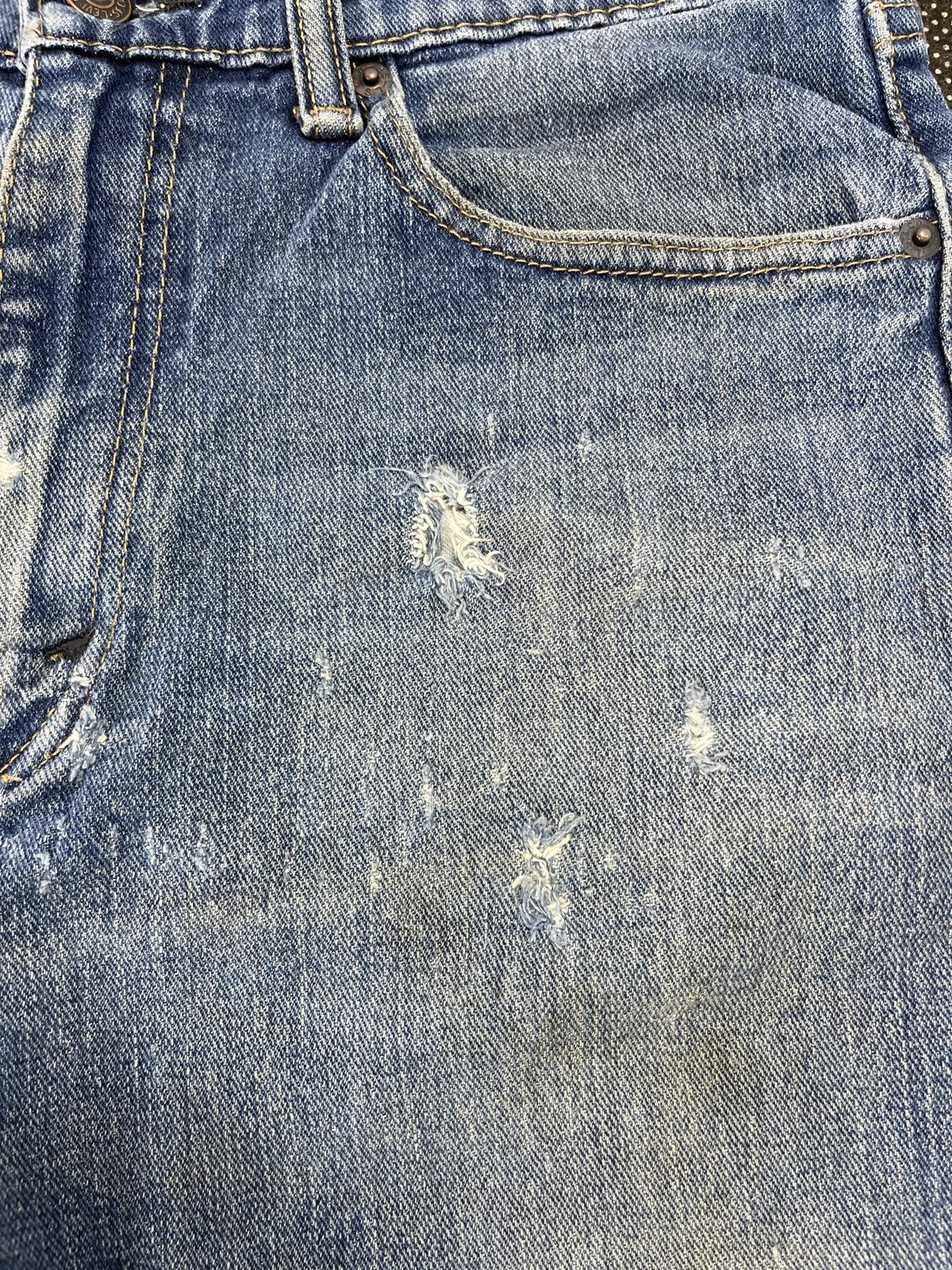 Levi's Vintage Levis 505 Ripped Jeans - J620 Size US 33 - 5 Thumbnail