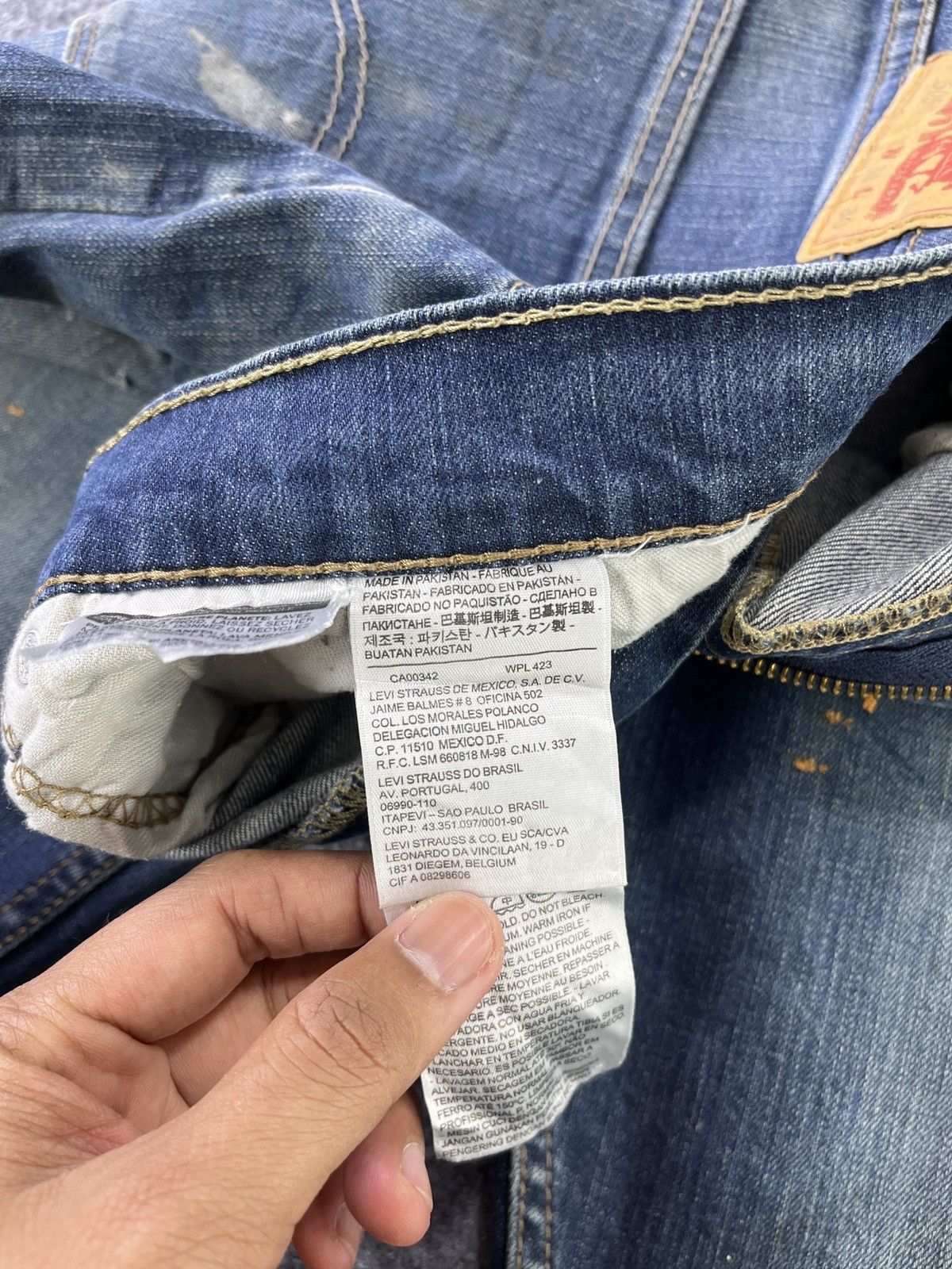 Levi's × Vintage Vintage Levis 505 Painted Jeans - J790 Size US 34 / EU 50 - 6 Thumbnail