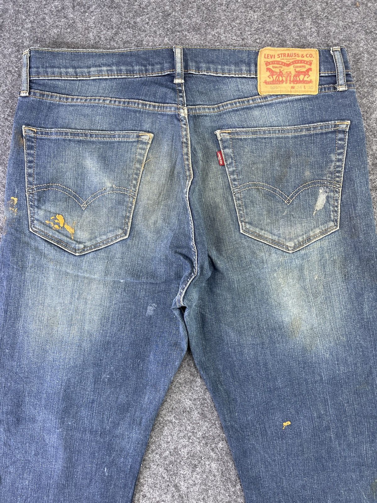 Levi's × Vintage Vintage Levis 505 Painted Jeans - J790 Size US 34 / EU 50 - 4 Thumbnail