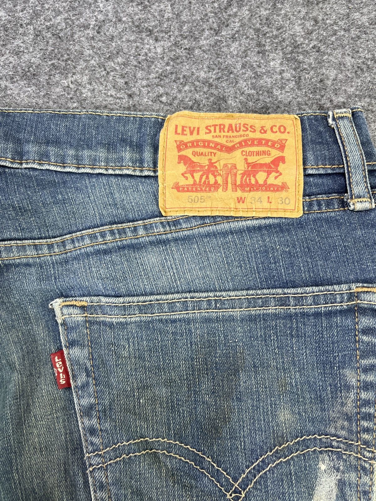 Levi's × Vintage Vintage Levis 505 Painted Jeans - J790 Size US 34 / EU 50 - 11 Thumbnail