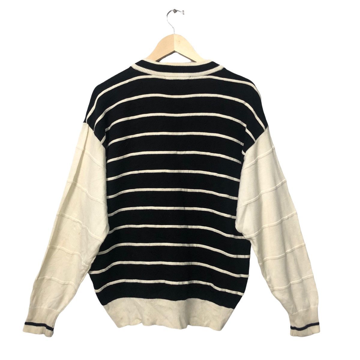Aran Isles Knitwear Vintage Christian Aujard Homme Striped Knitwear Cardigan Size US L / EU 52-54 / 3 - 7 Thumbnail
