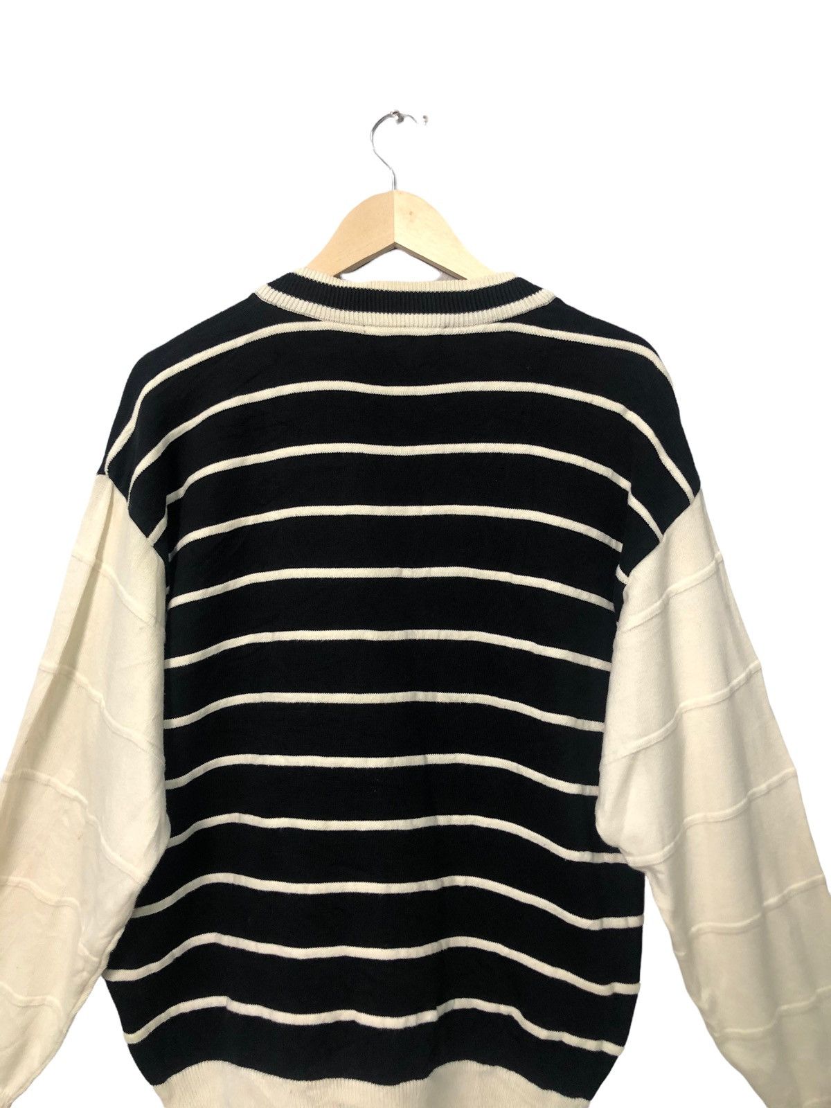 Aran Isles Knitwear Vintage Christian Aujard Homme Striped Knitwear Cardigan Size US L / EU 52-54 / 3 - 10 Thumbnail