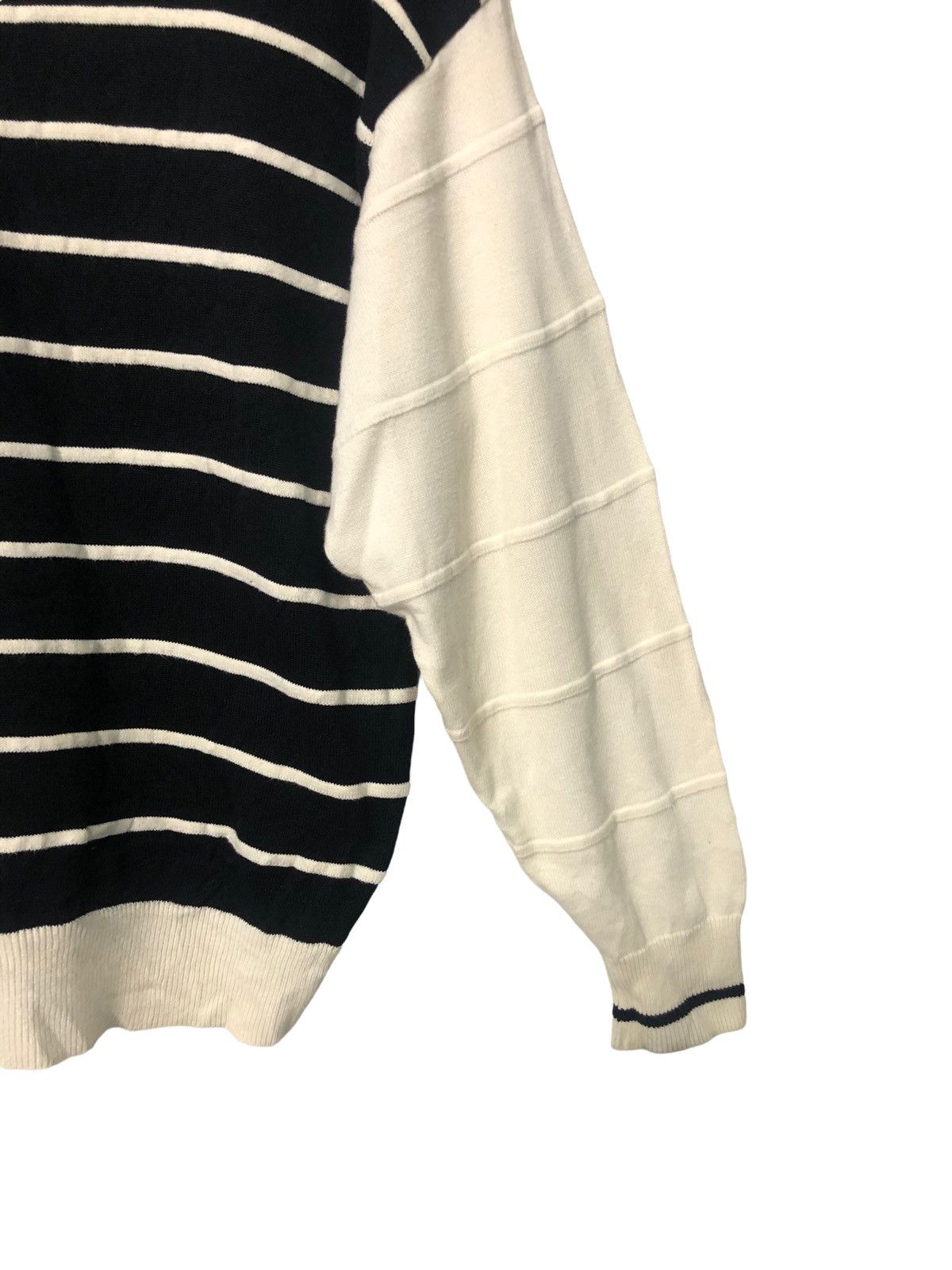 Aran Isles Knitwear Vintage Christian Aujard Homme Striped Knitwear Cardigan Size US L / EU 52-54 / 3 - 8 Thumbnail