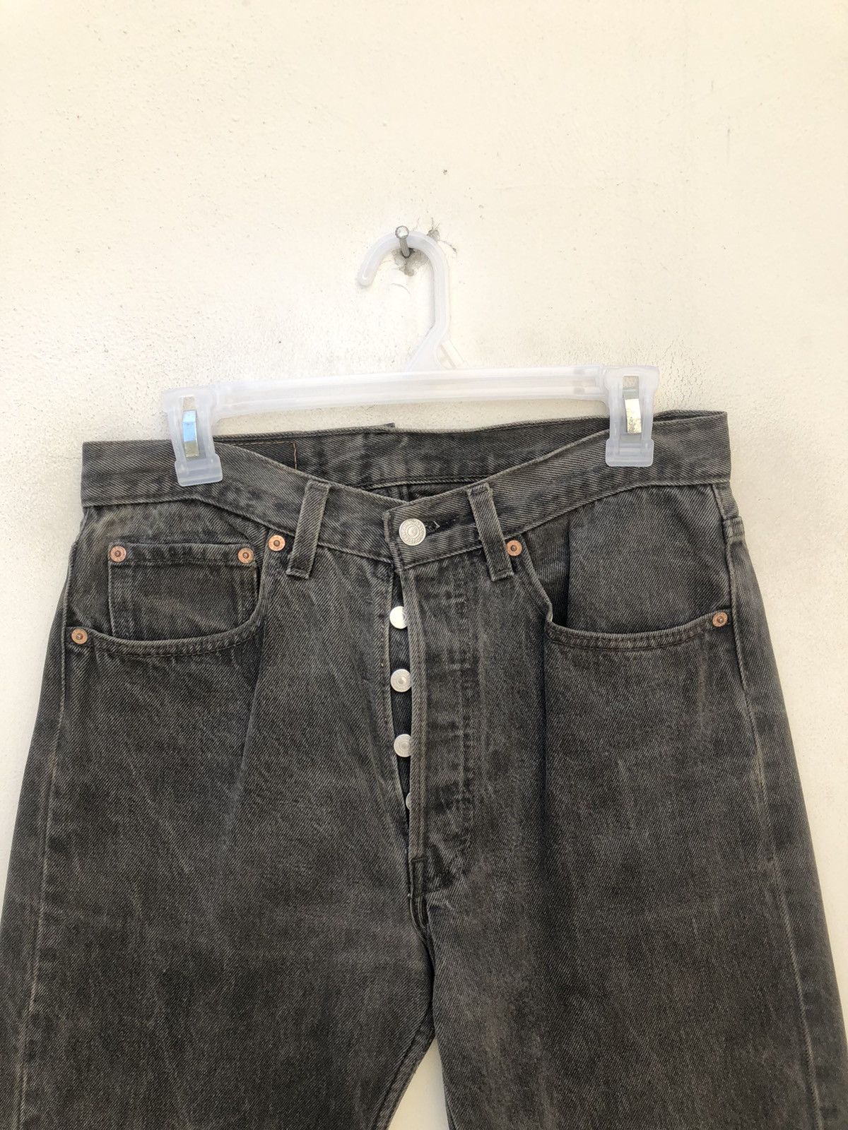 Levi's Vintage 1995 Levi’s 501 Jeans Faded Black Denim Size US 31 - 2 Thumbnail