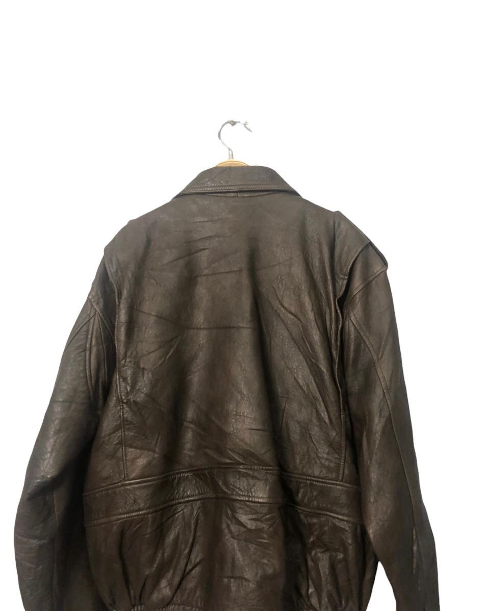 Leather Vintage Echt Leder Zipper Ups Sherpa Leather Jacket Size US XL / EU 56 / 4 - 9 Thumbnail