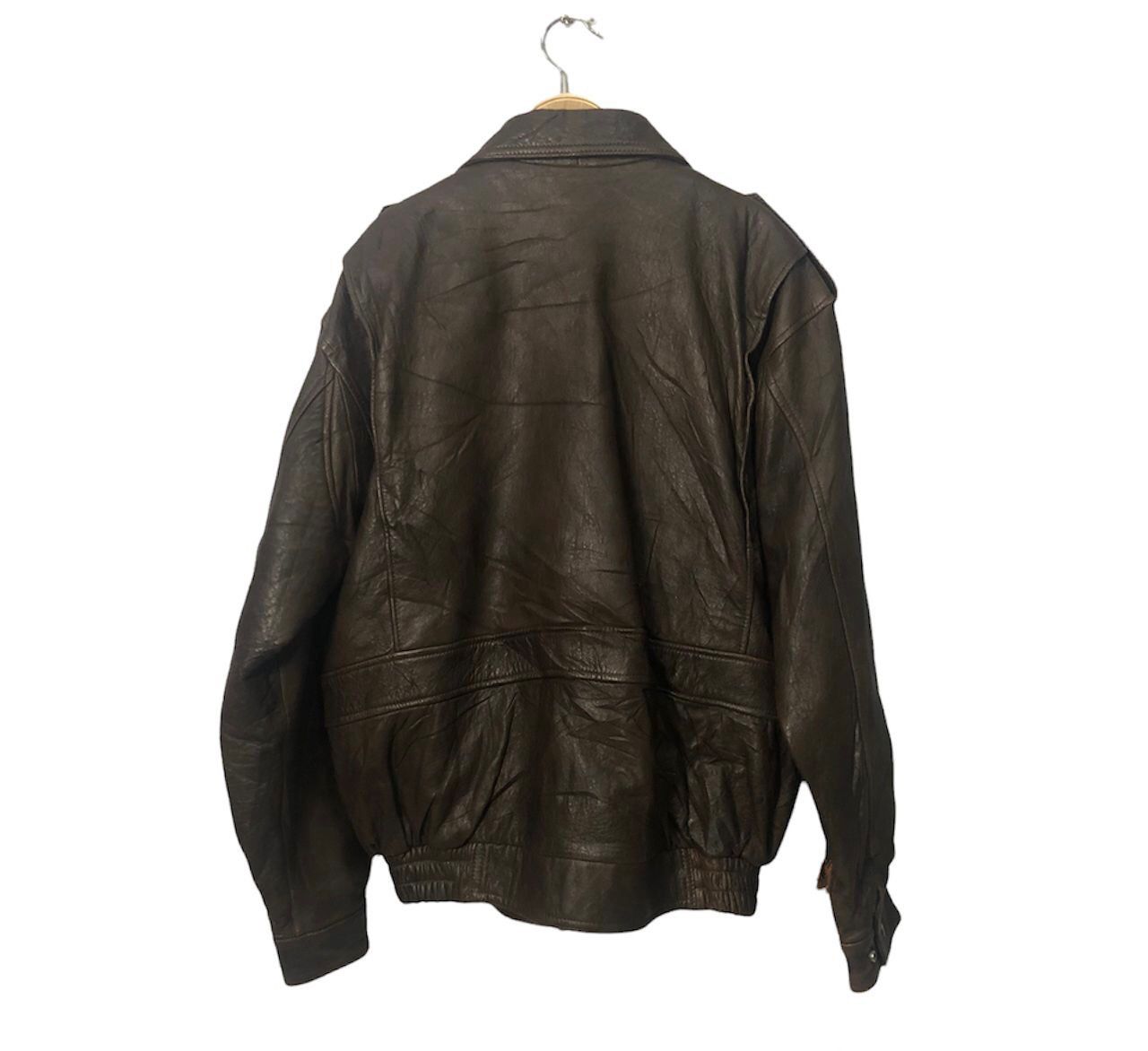 Leather Vintage Echt Leder Zipper Ups Sherpa Leather Jacket Size US XL / EU 56 / 4 - 6 Thumbnail