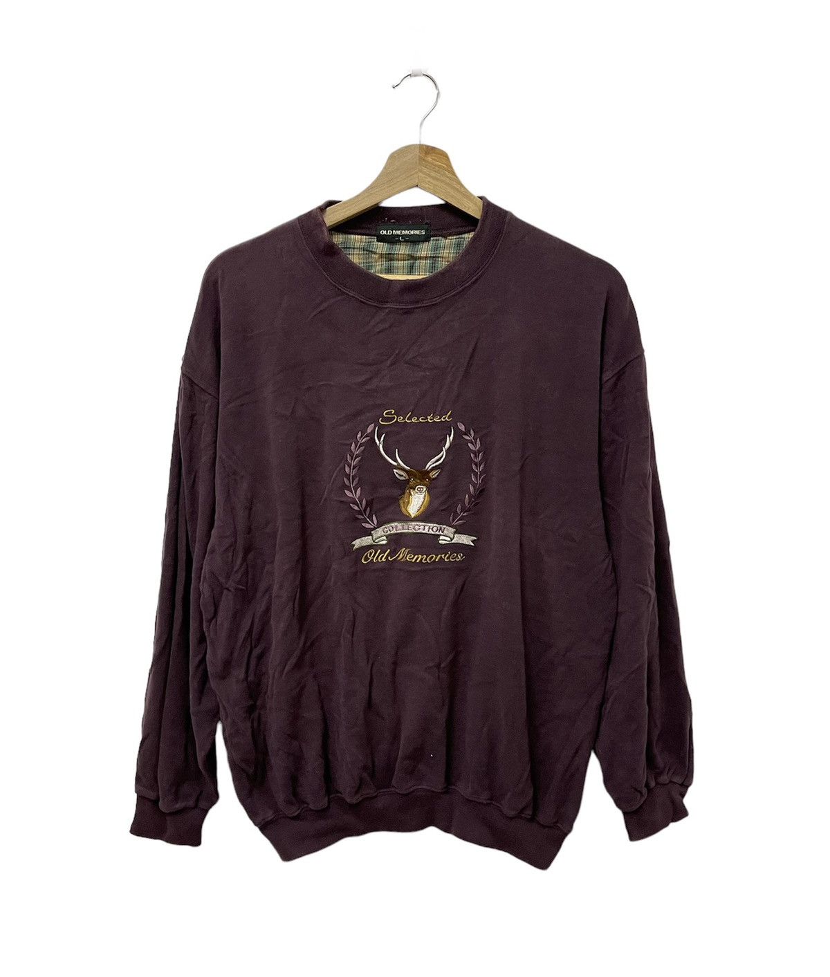 Vintage Old Memories Wild Life Embroidery Sweatshirt