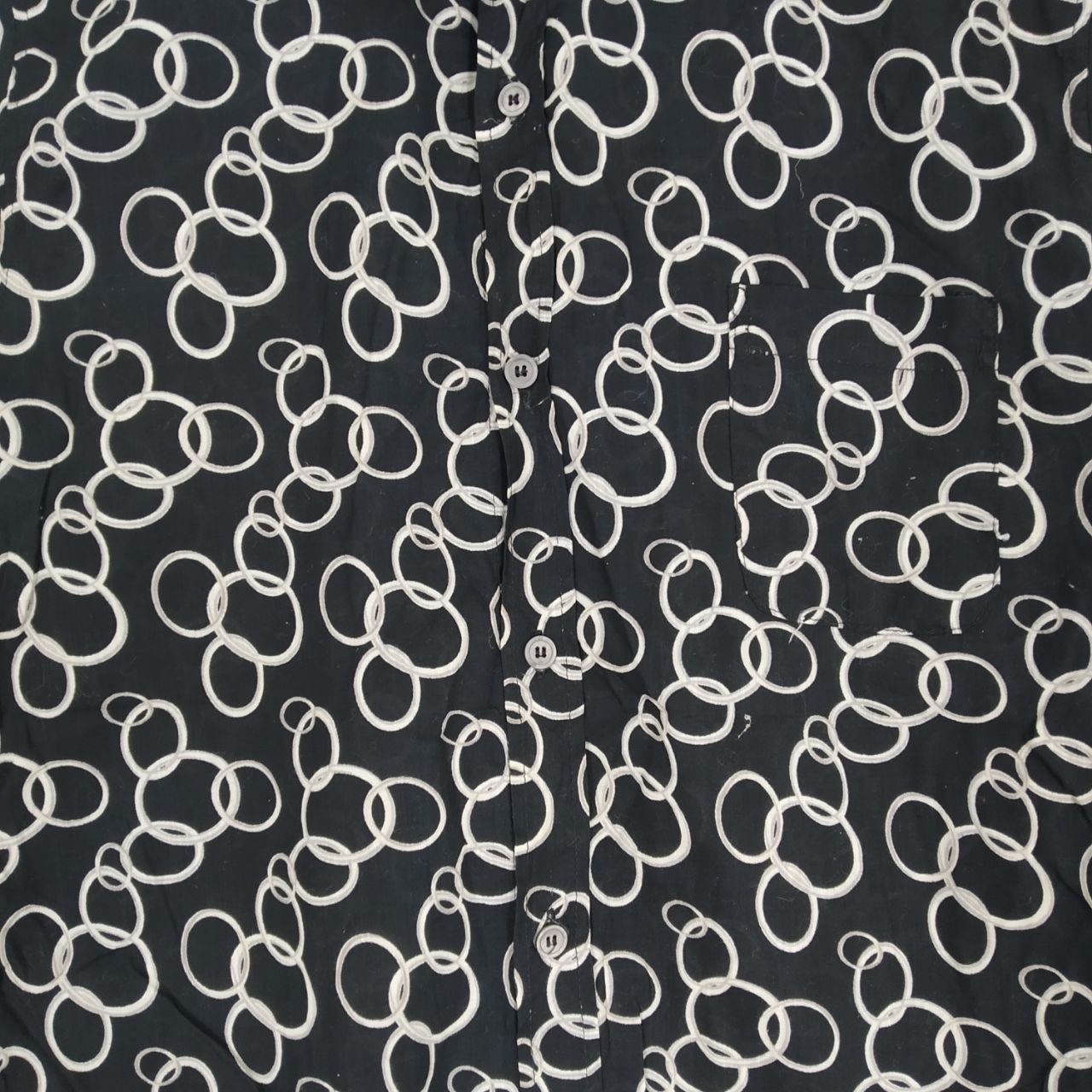 Japanese Brand Neil Barret All Overprint Gold Chains Black Shirt Size US S / EU 44-46 / 1 - 4 Thumbnail