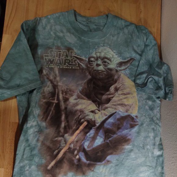 Liquid Blue × Star Wars × Vintage Vintage Liquid Blue Yoda Star Wars Tie Dye T-Shirt Size US L / EU 52-54 / 3 - 1 Thumbnail