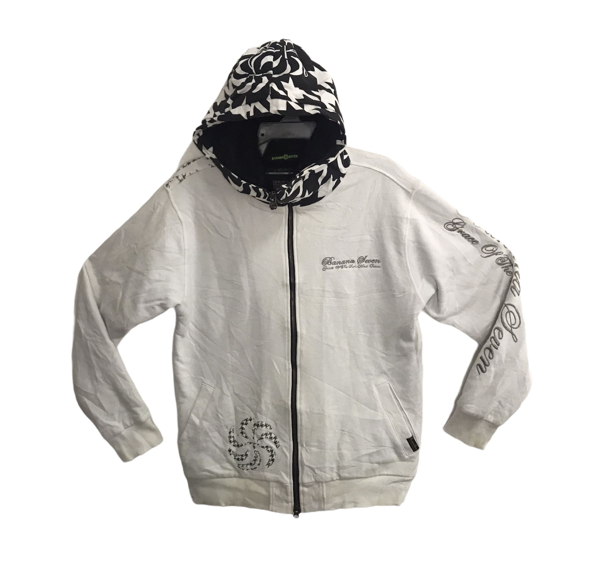 image of Hype Vintage Style Banana Seven Hoodie Sweatshirt Sherpa Jacket, Men's (Size Medium)