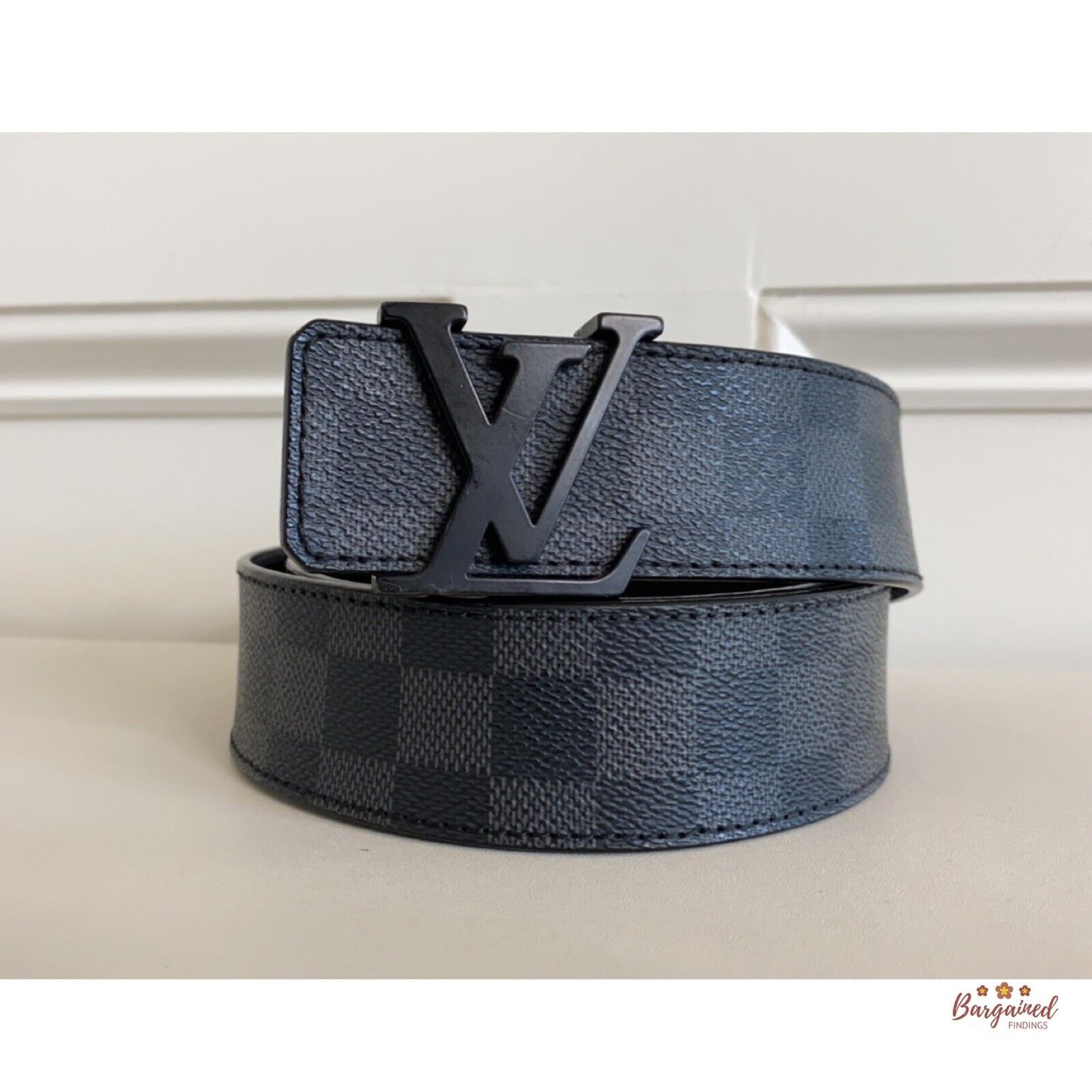 Louis Vuitton Louis Vuitton Damier Graphite LV Initials Buckle Belt M9808