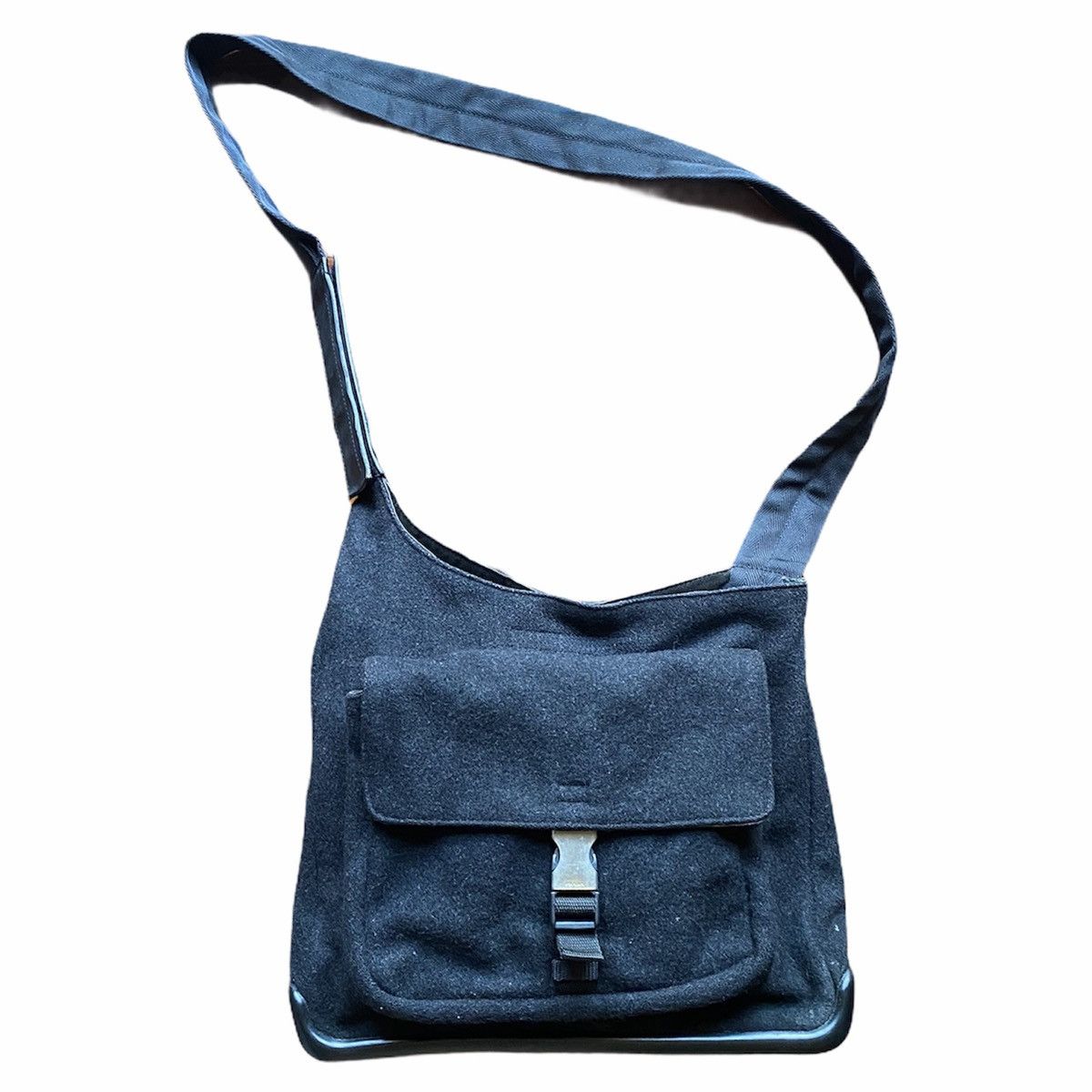 image of Prada Sport Wool Cross Body Bag in Black, Men's