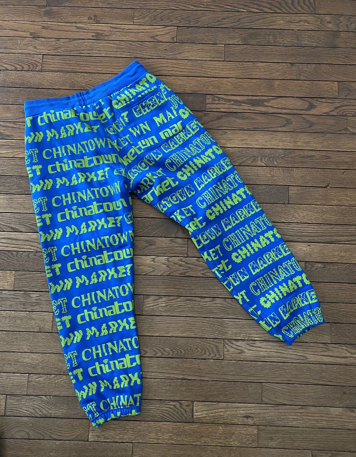 Market Chinatown Market Fonts Logo Green Blue Sweatpants Joggers Size US 32 / EU 48 - 3 Thumbnail