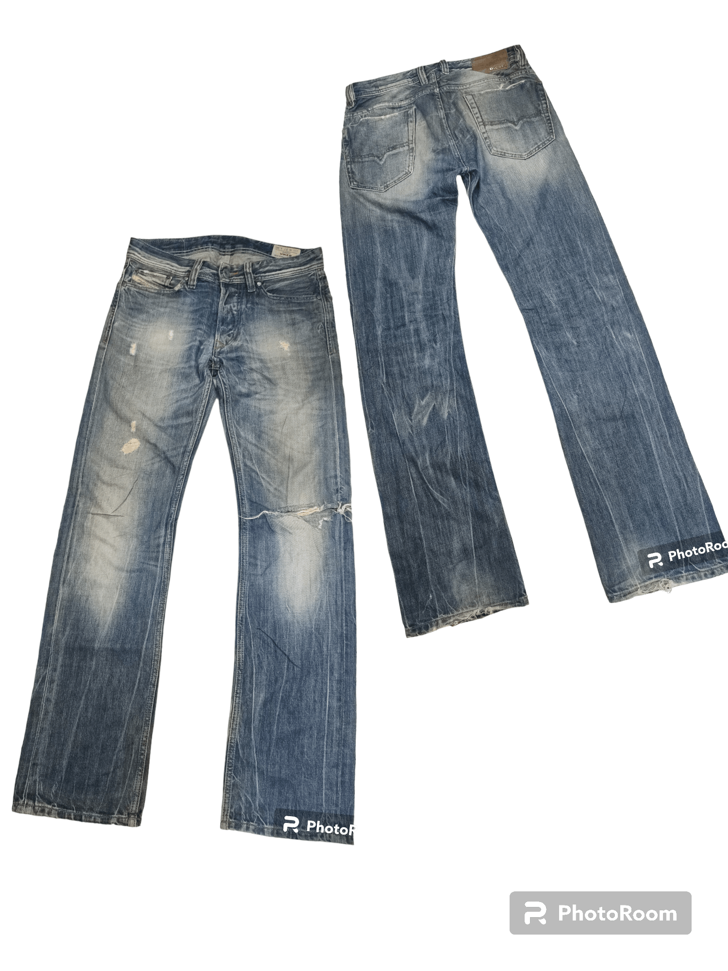 Diesel Hot!!!🔥Diesel Viker Distressed Denim Size US 27 - 1 Thumbnail