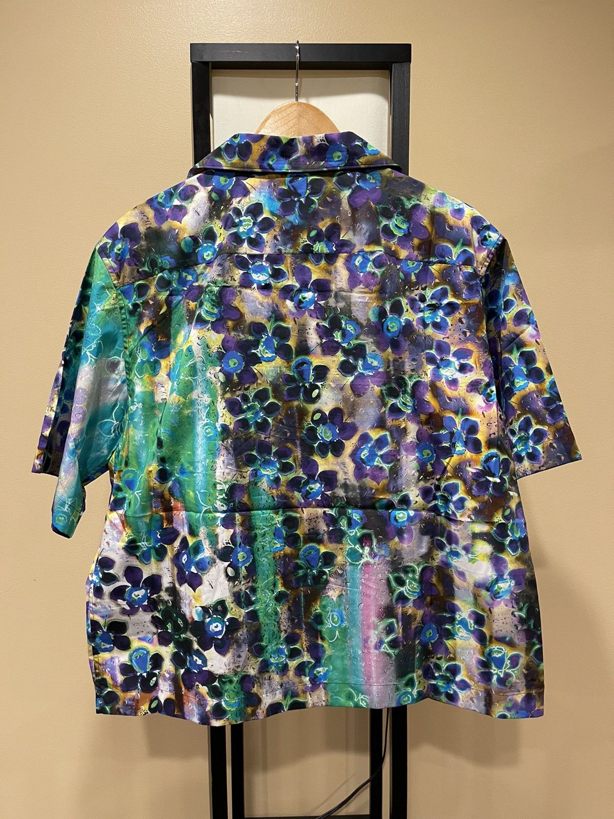 Prada Prada 2018 Liquid Floral Daisy Bowling Button Up Shirt Size US L / EU 52-54 / 3 - 12 Thumbnail
