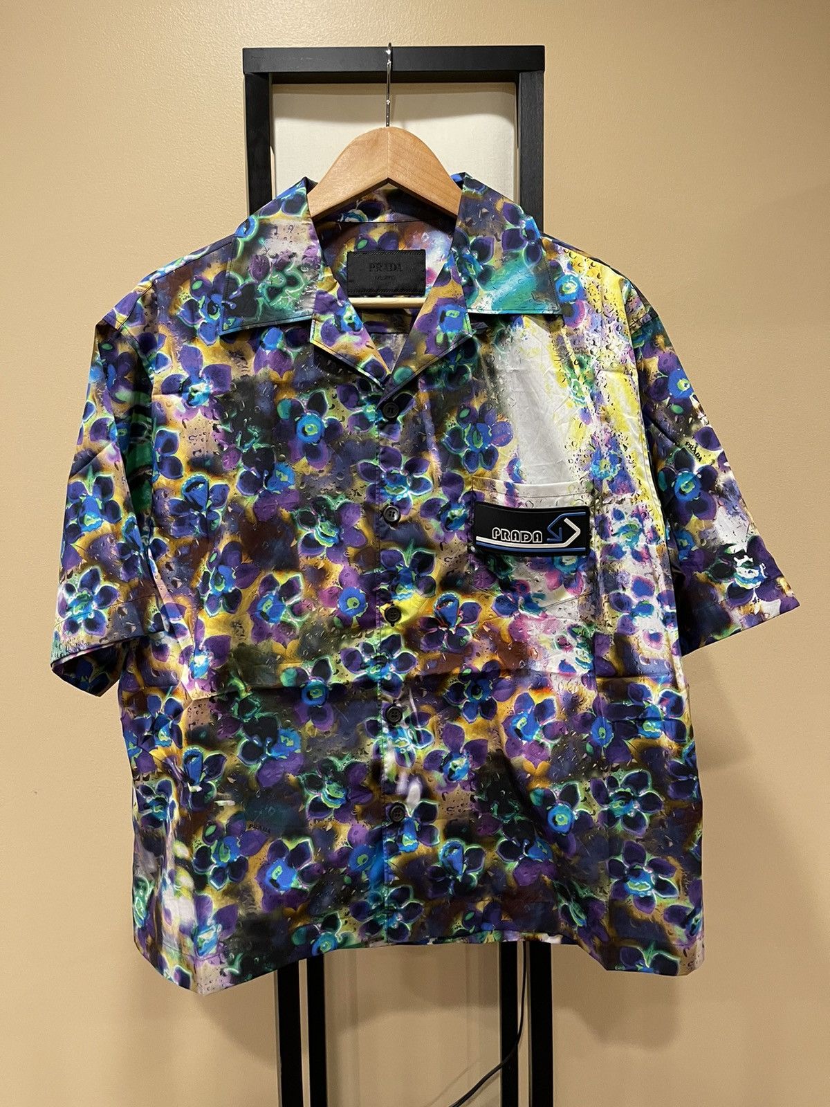 Prada Prada 2018 Liquid Floral Daisy Bowling Button Up Shirt Size US L / EU 52-54 / 3 - 11 Thumbnail