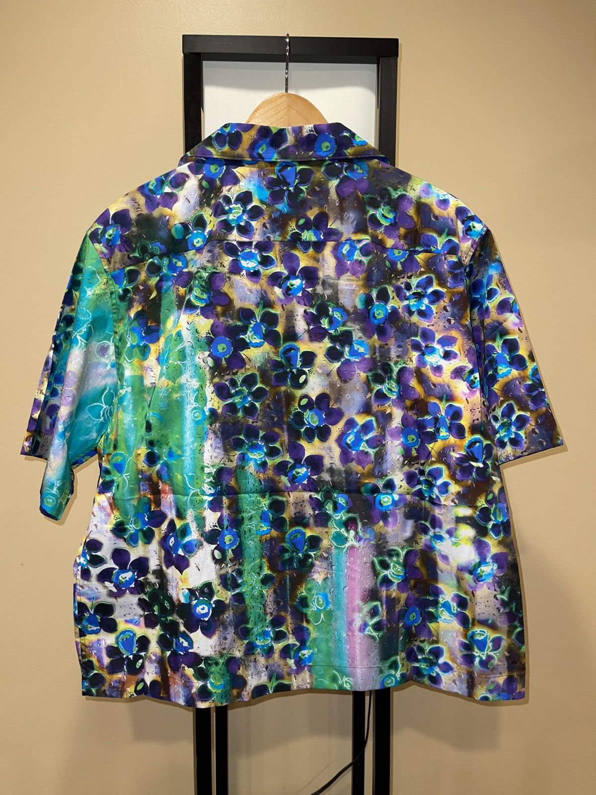 Prada Prada 2018 Liquid Floral Daisy Bowling Button Up Shirt Size US L / EU 52-54 / 3 - 2 Thumbnail