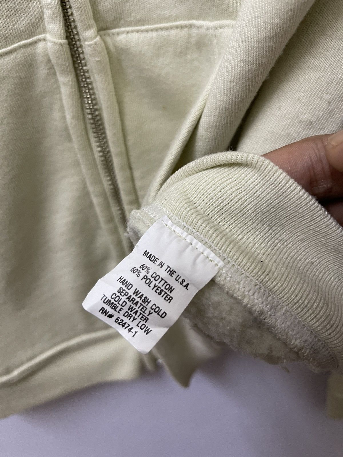 Japanese Brand The People Power To The Universe Full Zipper Hoodie Cream Size US S / EU 44-46 / 1 - 6 Thumbnail