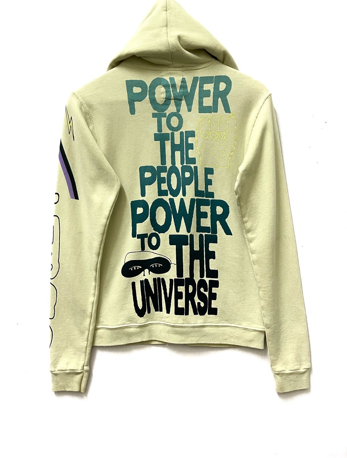Japanese Brand The People Power To The Universe Full Zipper Hoodie Cream Size US S / EU 44-46 / 1 - 1 Thumbnail