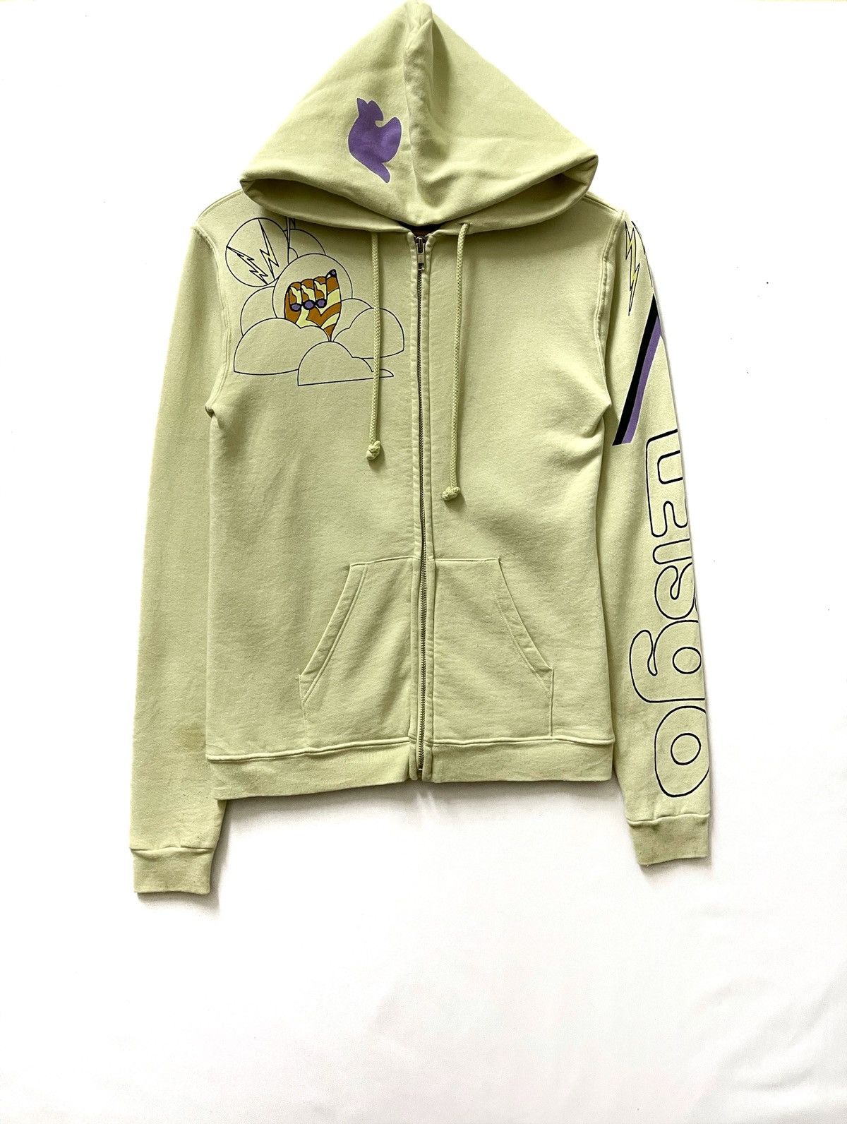 Japanese Brand The People Power To The Universe Full Zipper Hoodie Cream Size US S / EU 44-46 / 1 - 3 Thumbnail