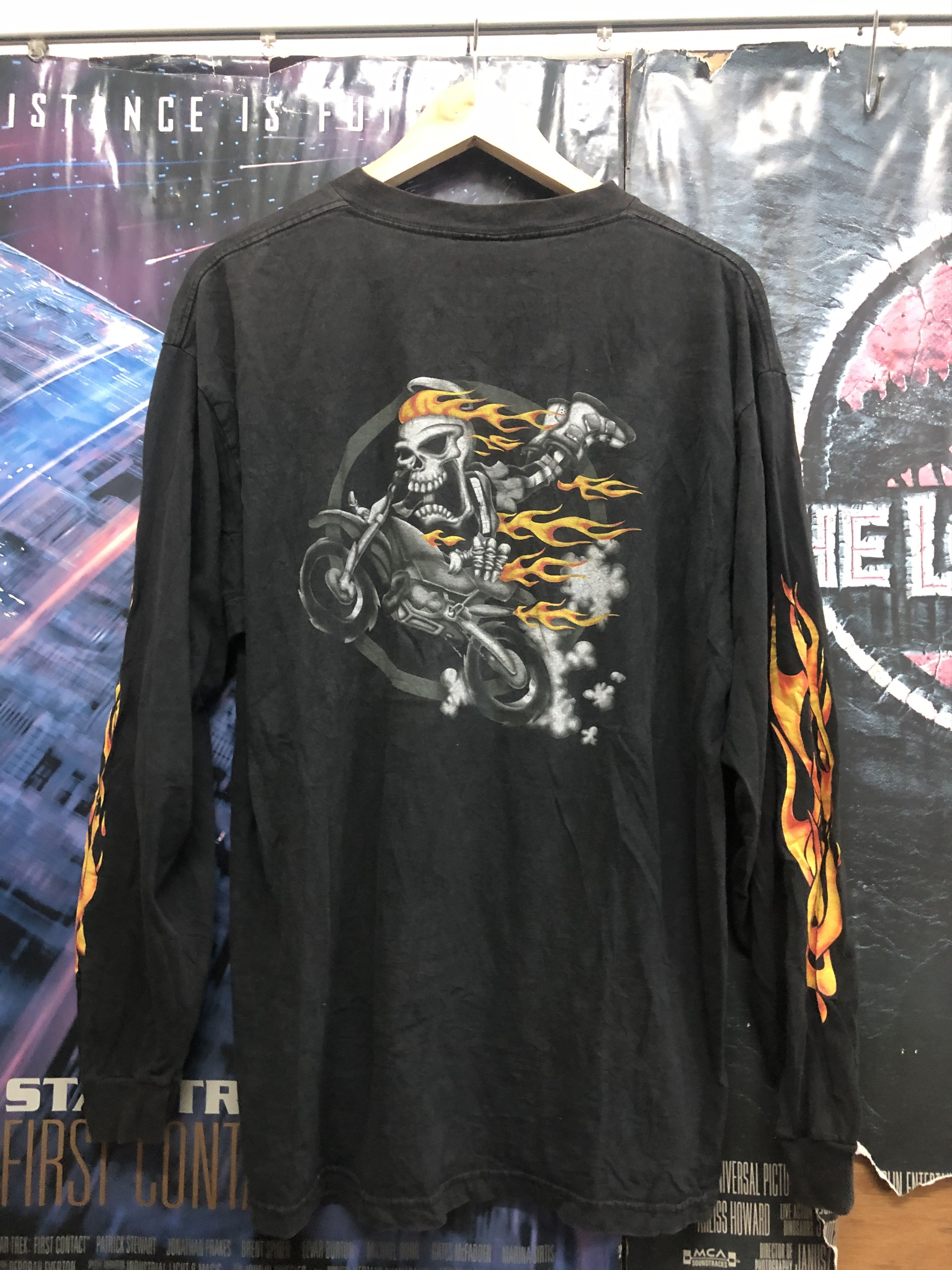 90s USA製 NO FEAR フレイム ロンT ノーフィア FLAME 炎 90s USA製 NO FEAR フレイム ロンT ノーフィア FLAME 炎オン