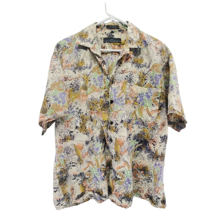 Other Basic Elements Tropical Palm Tree Button Up Short Sleeve | Grailed