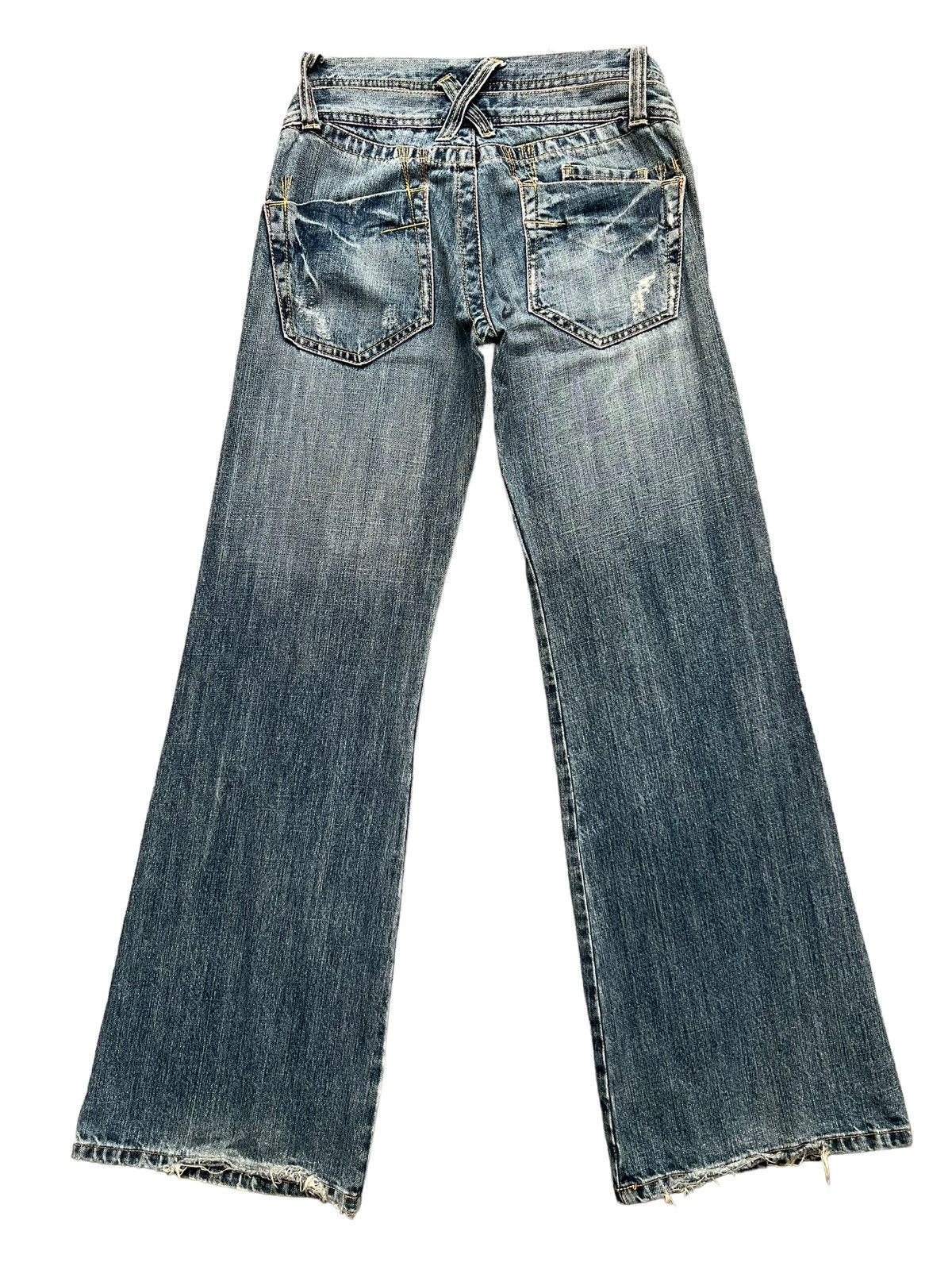 Beauty Beast × Japanese Brand OJ Japan Distressed Flare Denim Jeans 28x31.5 Size 28" / US 6 / IT 42 - 2 Thumbnail
