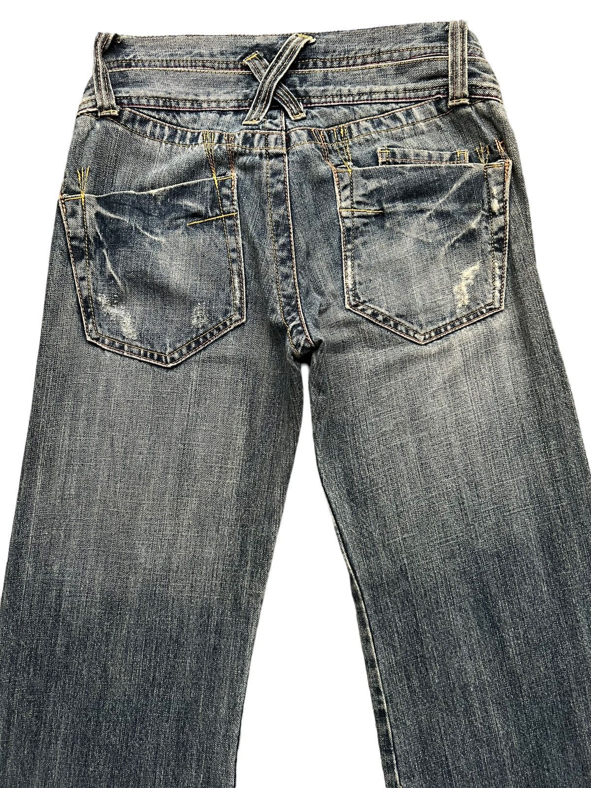 Beauty Beast × Japanese Brand OJ Japan Distressed Flare Denim Jeans 28x31.5 Size 28" / US 6 / IT 42 - 4 Thumbnail