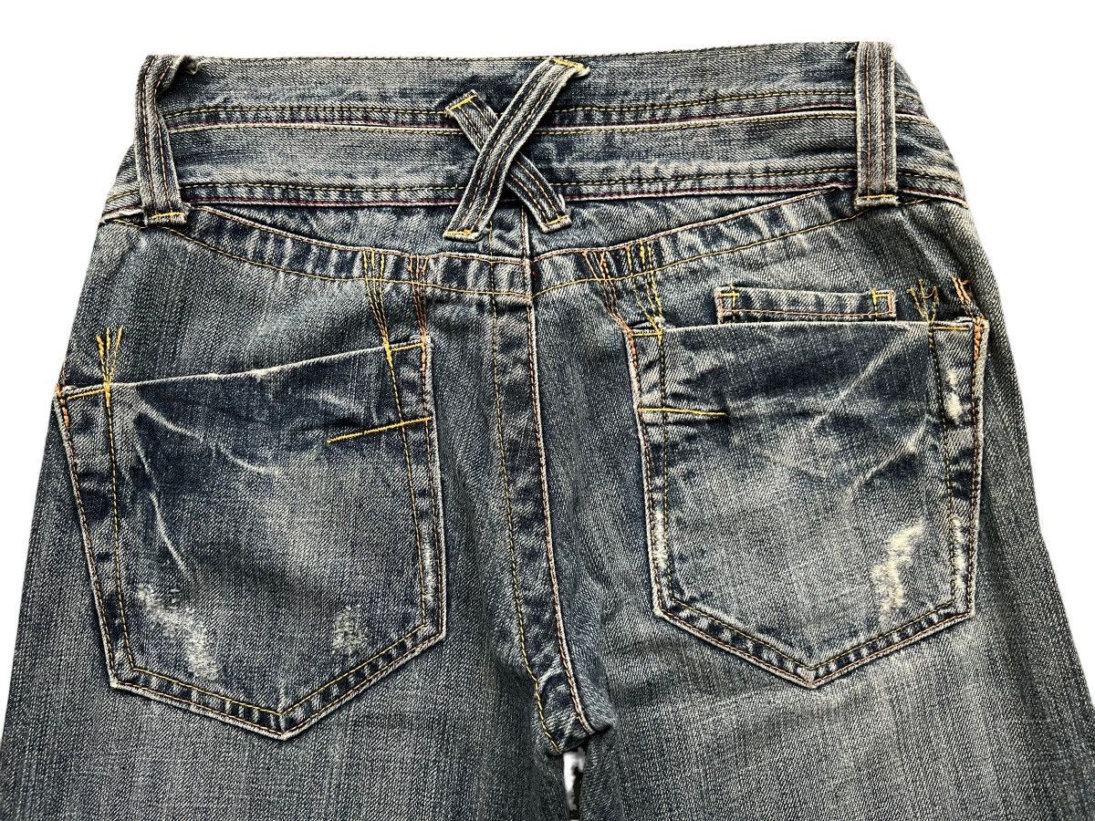 Beauty Beast × Japanese Brand OJ Japan Distressed Flare Denim Jeans 28x31.5 Size 28" / US 6 / IT 42 - 6 Thumbnail