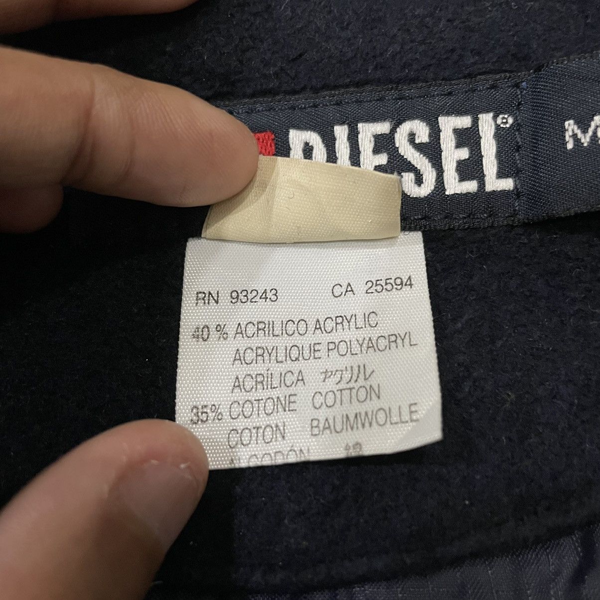 Diesel ‼️RARE‼️Vintage Diesel Double Collar Wool Jacket Size M / US 6-8 / IT 42-44 - 20 Thumbnail