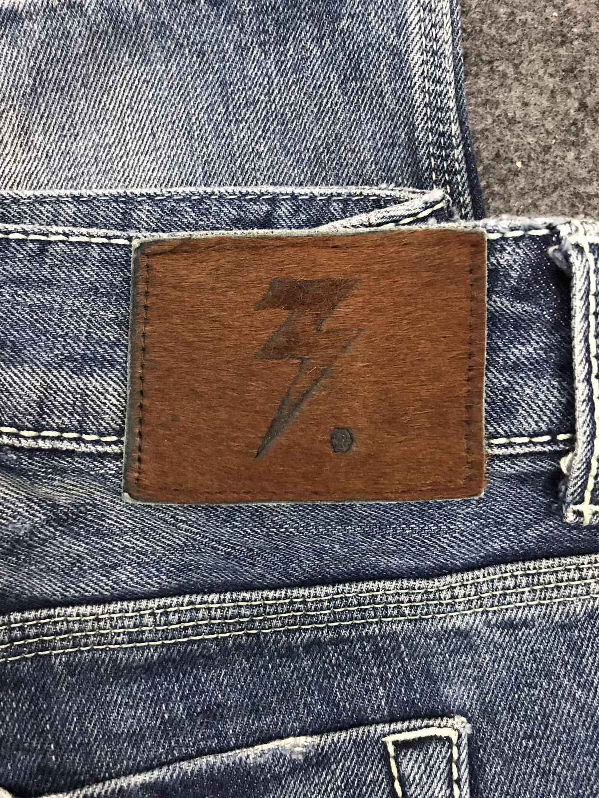 Japanese Brand Ozone Rock Eco Conscious Distressed Denim Size US 32 / EU 48 - 4 Thumbnail