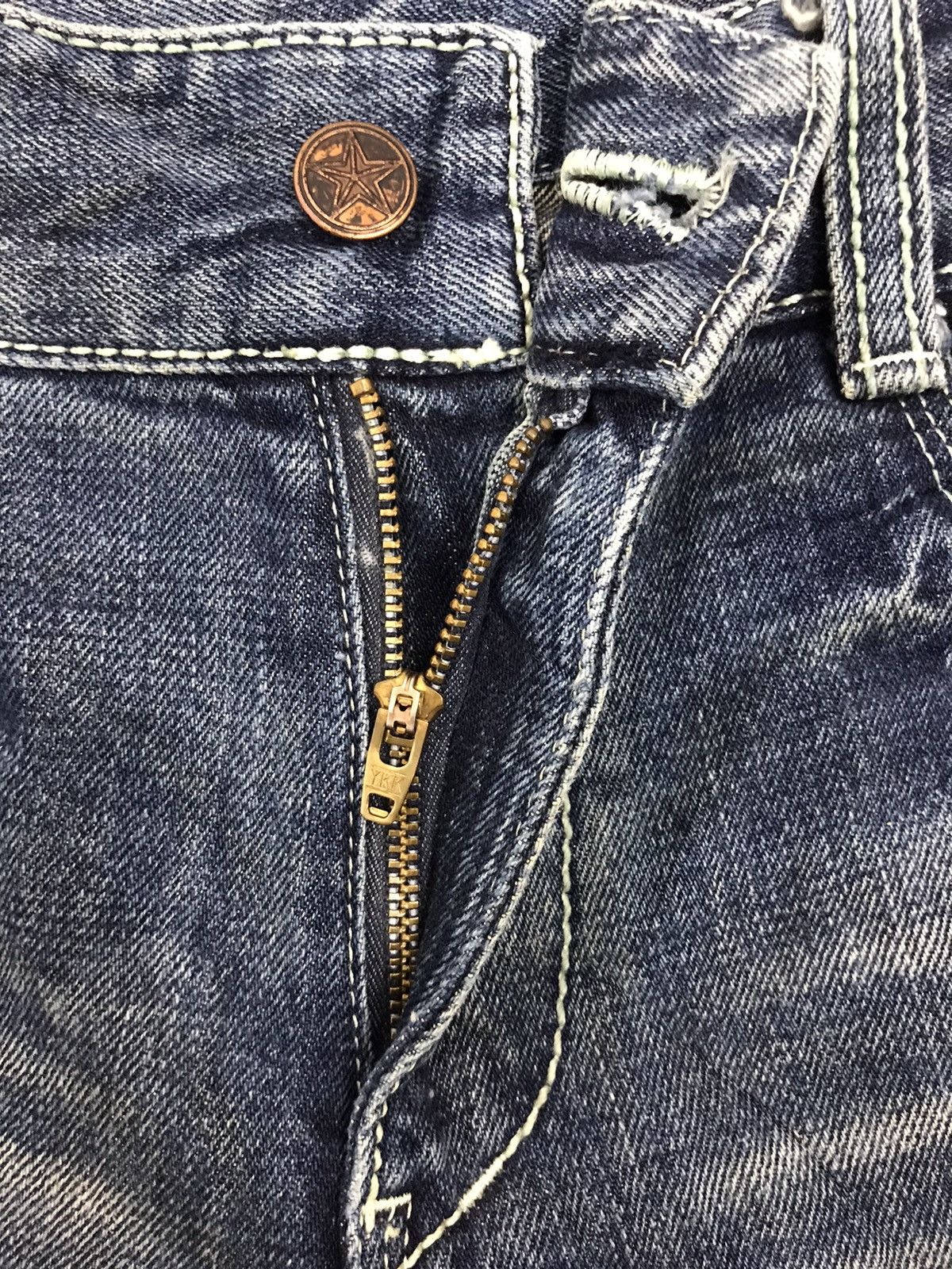 Japanese Brand Ozone Rock Eco Conscious Distressed Denim Size US 32 / EU 48 - 10 Thumbnail