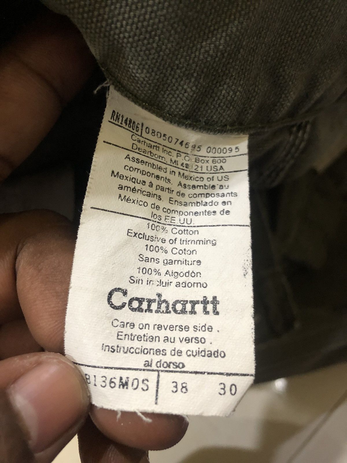 Carhartt × Vintage Vintage CARHAT 6 POCKET CARPENTER PANTS/CARGO PANTS SIZE 38 Size US 38 / EU 54 - 6 Thumbnail
