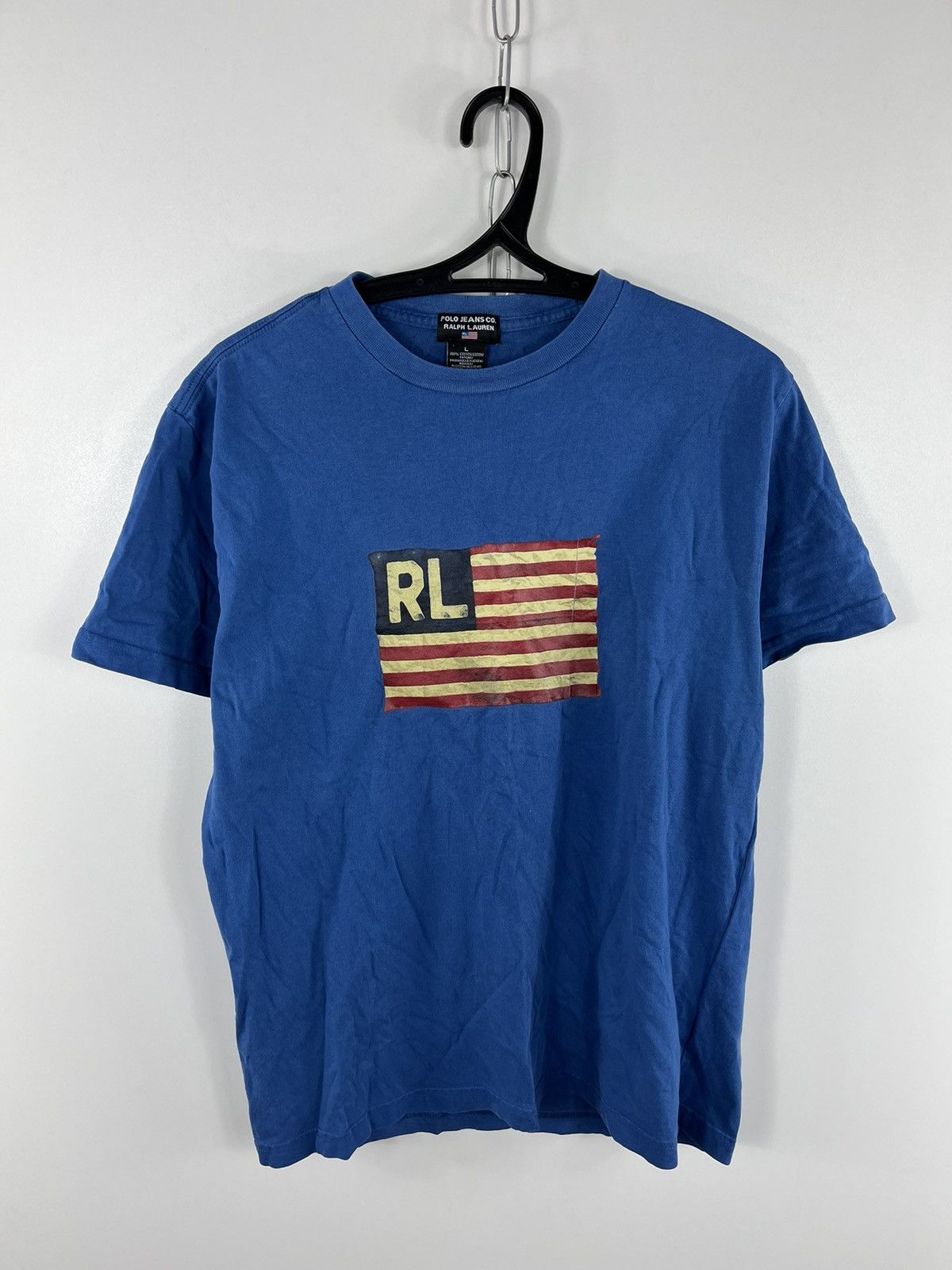 Polo Ralph Lauren Vtg Polo Jeans Ralph Lauren T-Shirt RL Big Logo Blue Size L Size US L / EU 52-54 / 3 - 1 Thumbnail