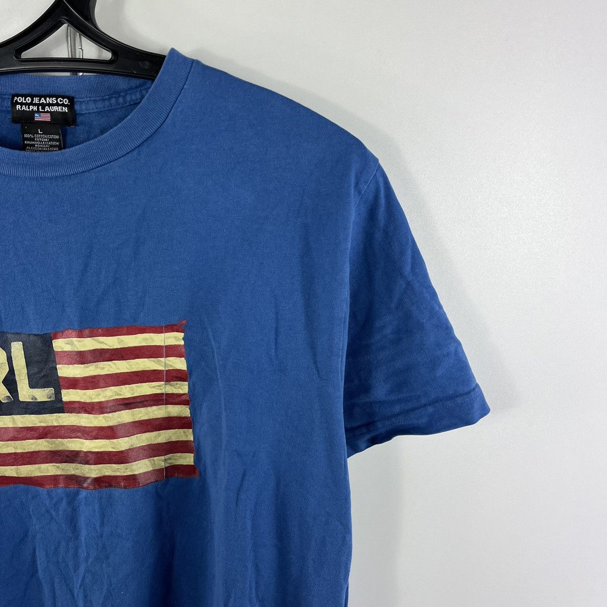 Polo Ralph Lauren Vtg Polo Jeans Ralph Lauren T-Shirt RL Big Logo Blue Size L Size US L / EU 52-54 / 3 - 3 Thumbnail