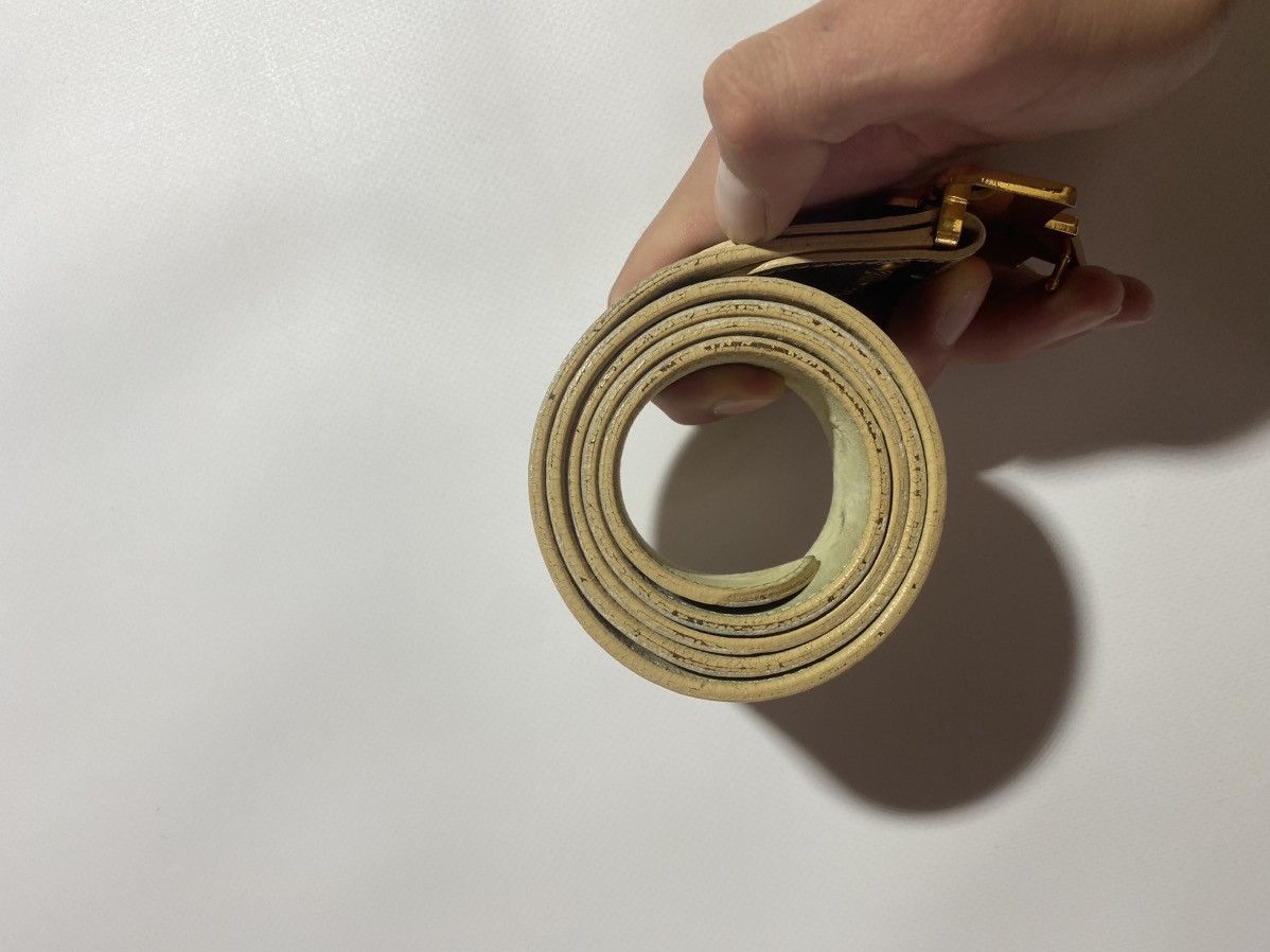 Bape Bape Check Leather Belt Size 34 - 3 Thumbnail