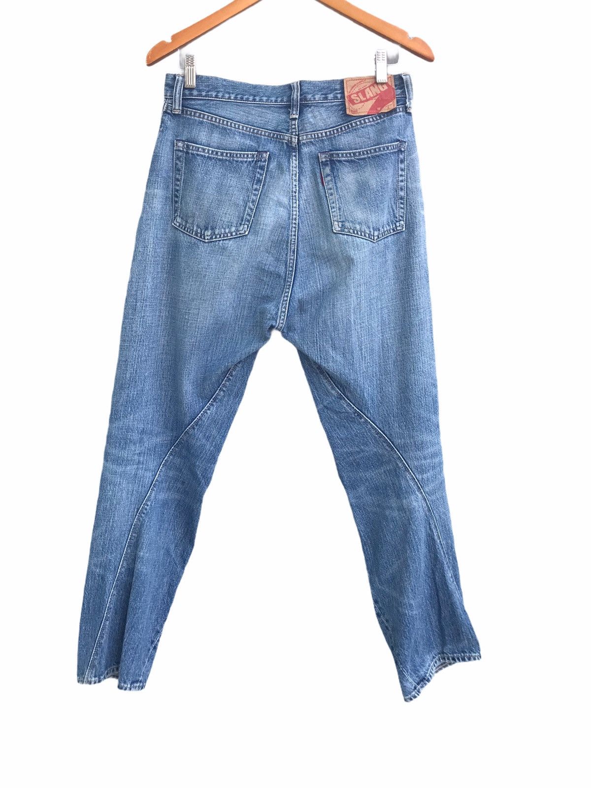 Japanese Brand RNA SLANG Asymmetrical Distressed Denim Jeans Size US 32 / EU 48 - 3 Thumbnail