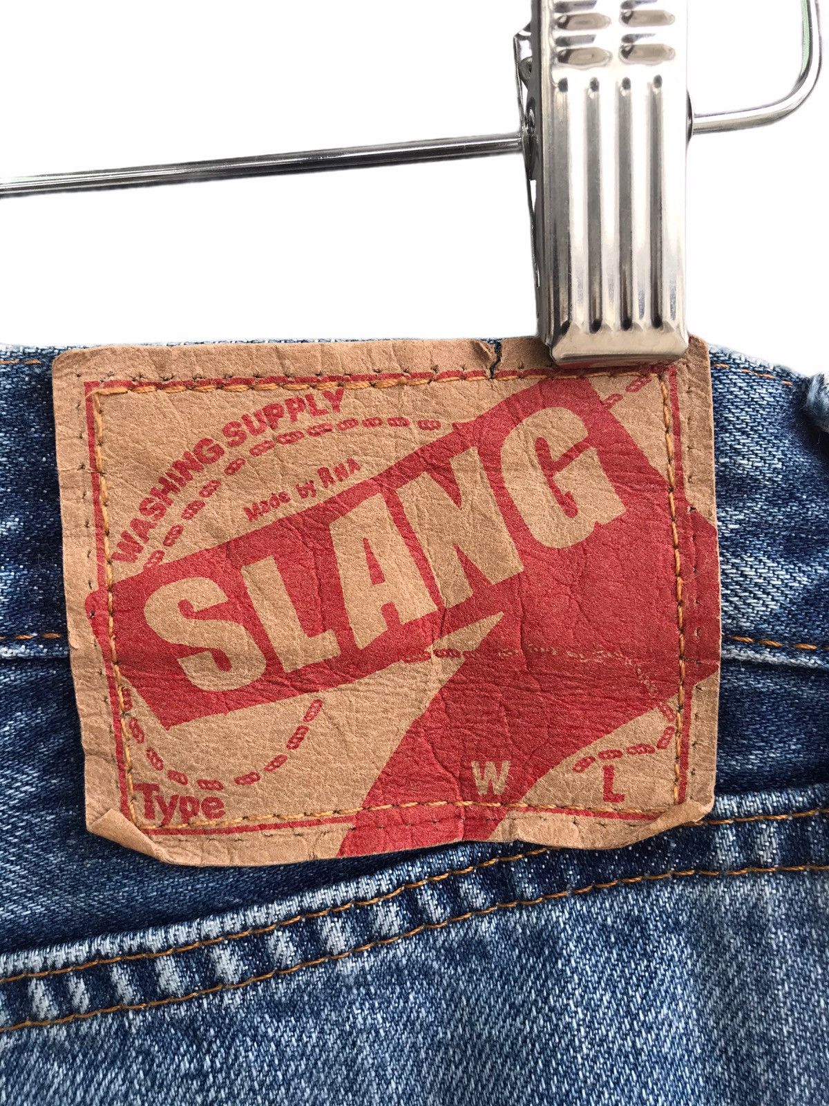 Japanese Brand RNA SLANG Asymmetrical Distressed Denim Jeans Size US 32 / EU 48 - 6 Thumbnail