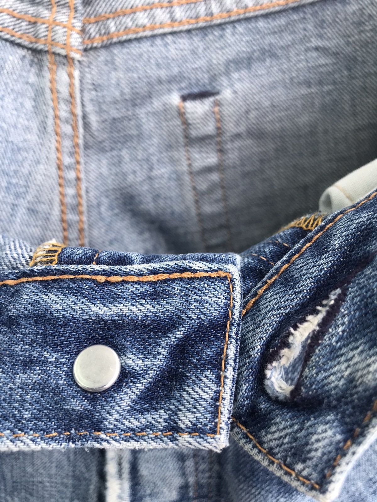 Japanese Brand RNA SLANG Asymmetrical Distressed Denim Jeans Size US 32 / EU 48 - 8 Thumbnail