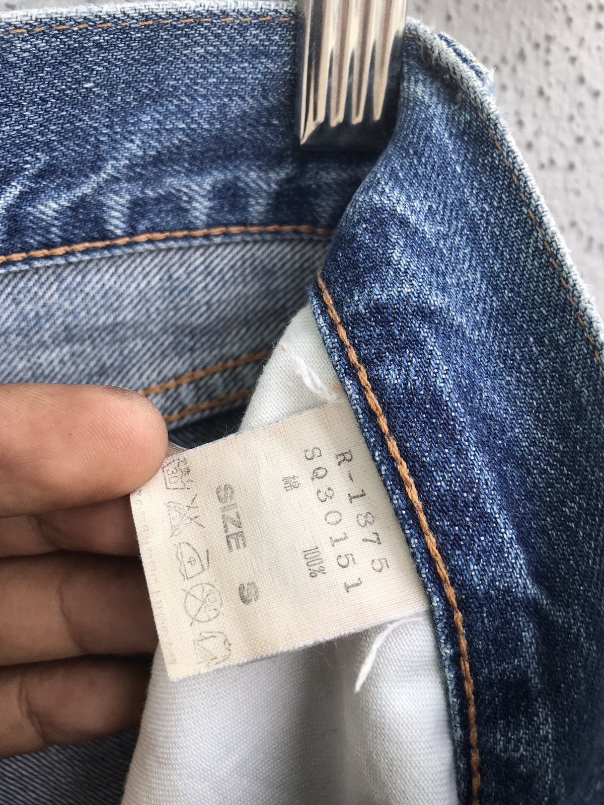 Japanese Brand RNA SLANG Asymmetrical Distressed Denim Jeans Size US 32 / EU 48 - 11 Thumbnail
